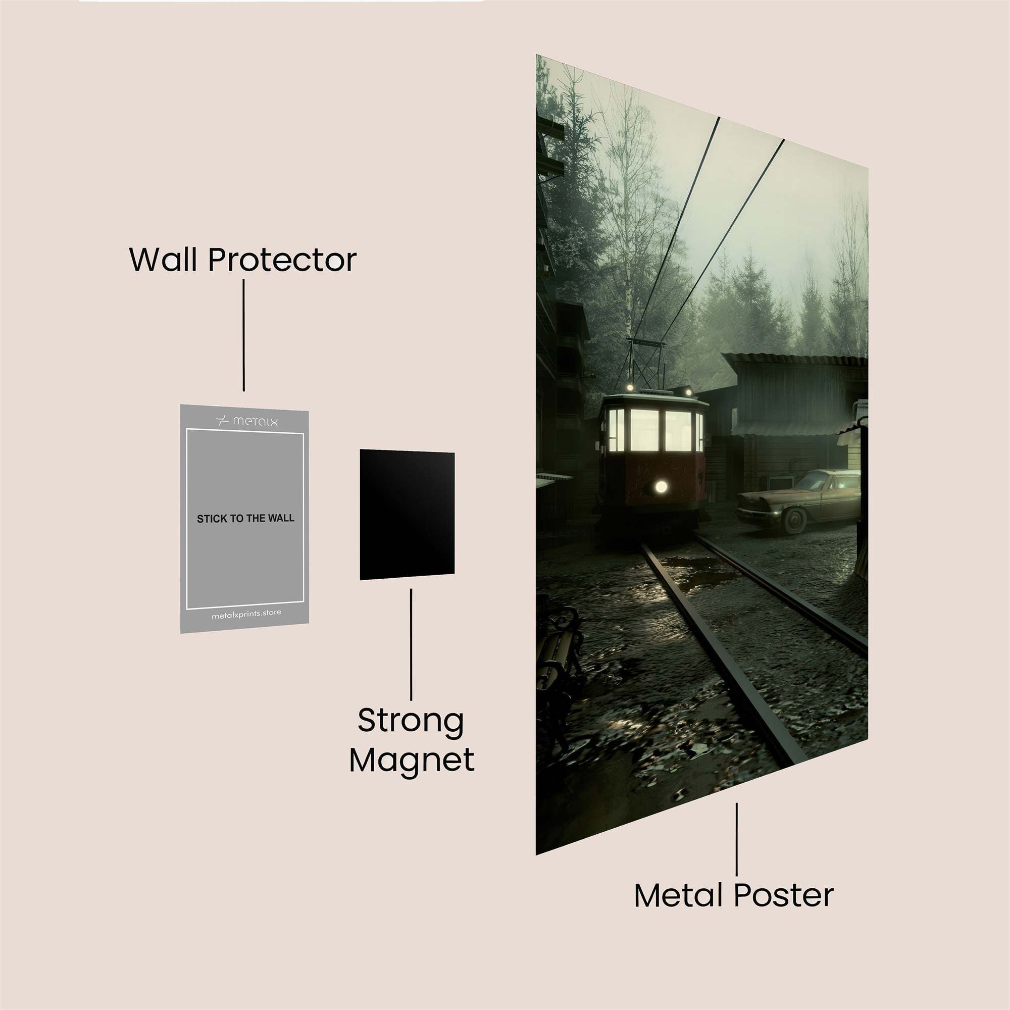 Tram Twilight Safe Wall Magnetic / M