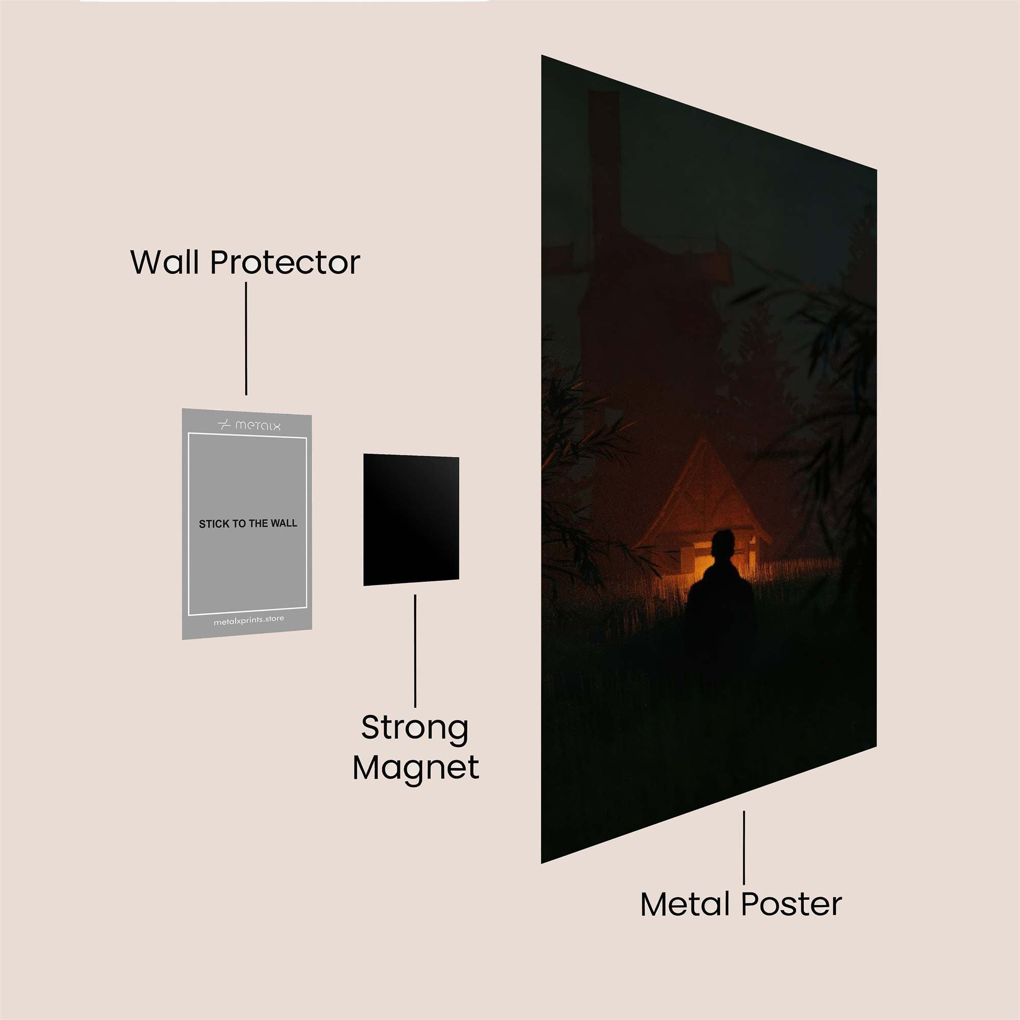 Silhouette Mystery Safe Wall Magnetic / M