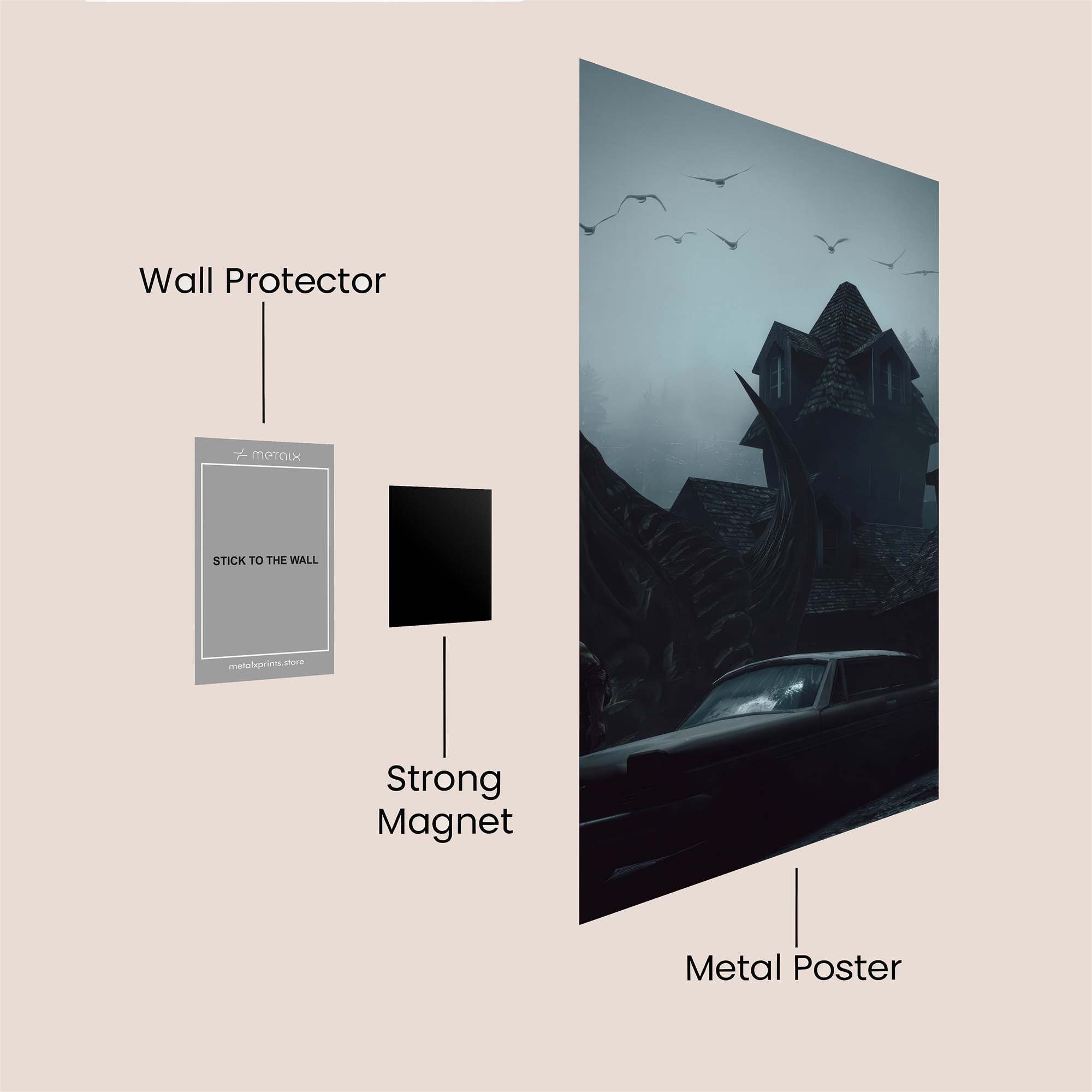 Haunted Gloom Safe Wall Magnetic / M