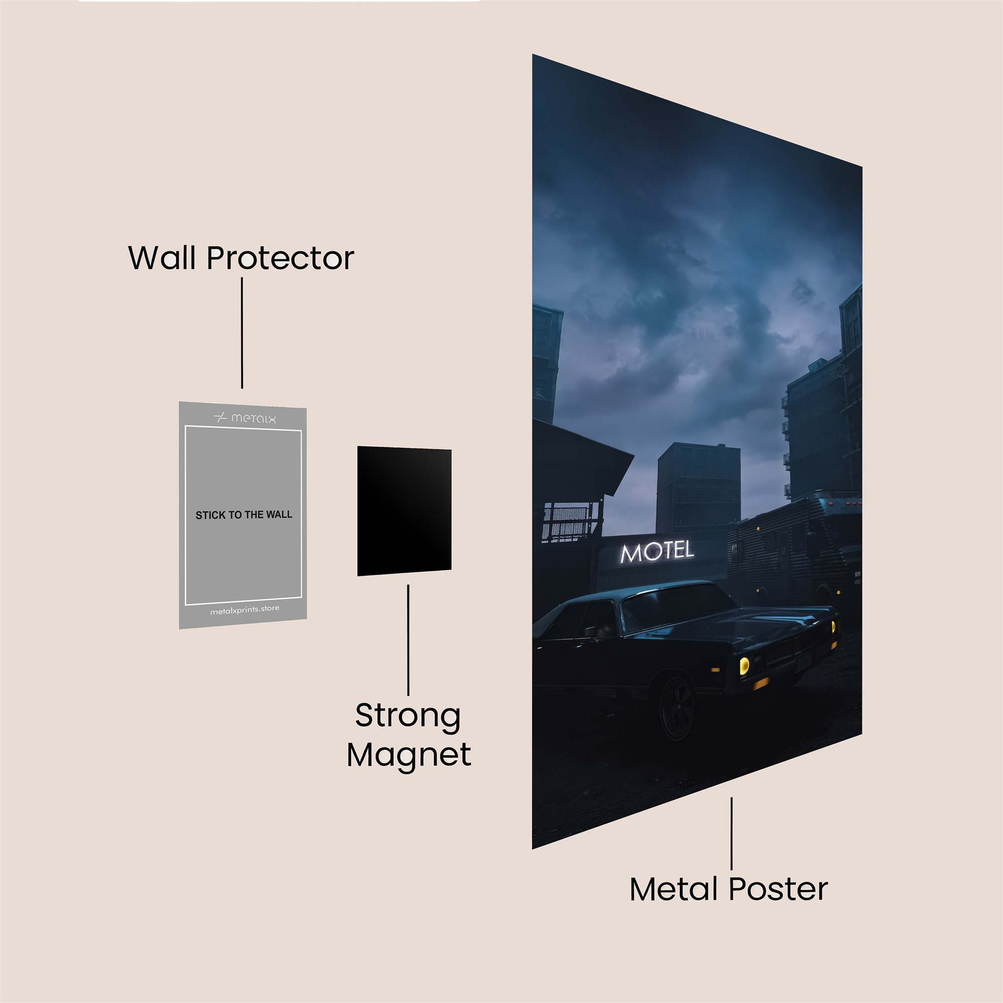 Motel Mystery Safe Wall Magnetic / M