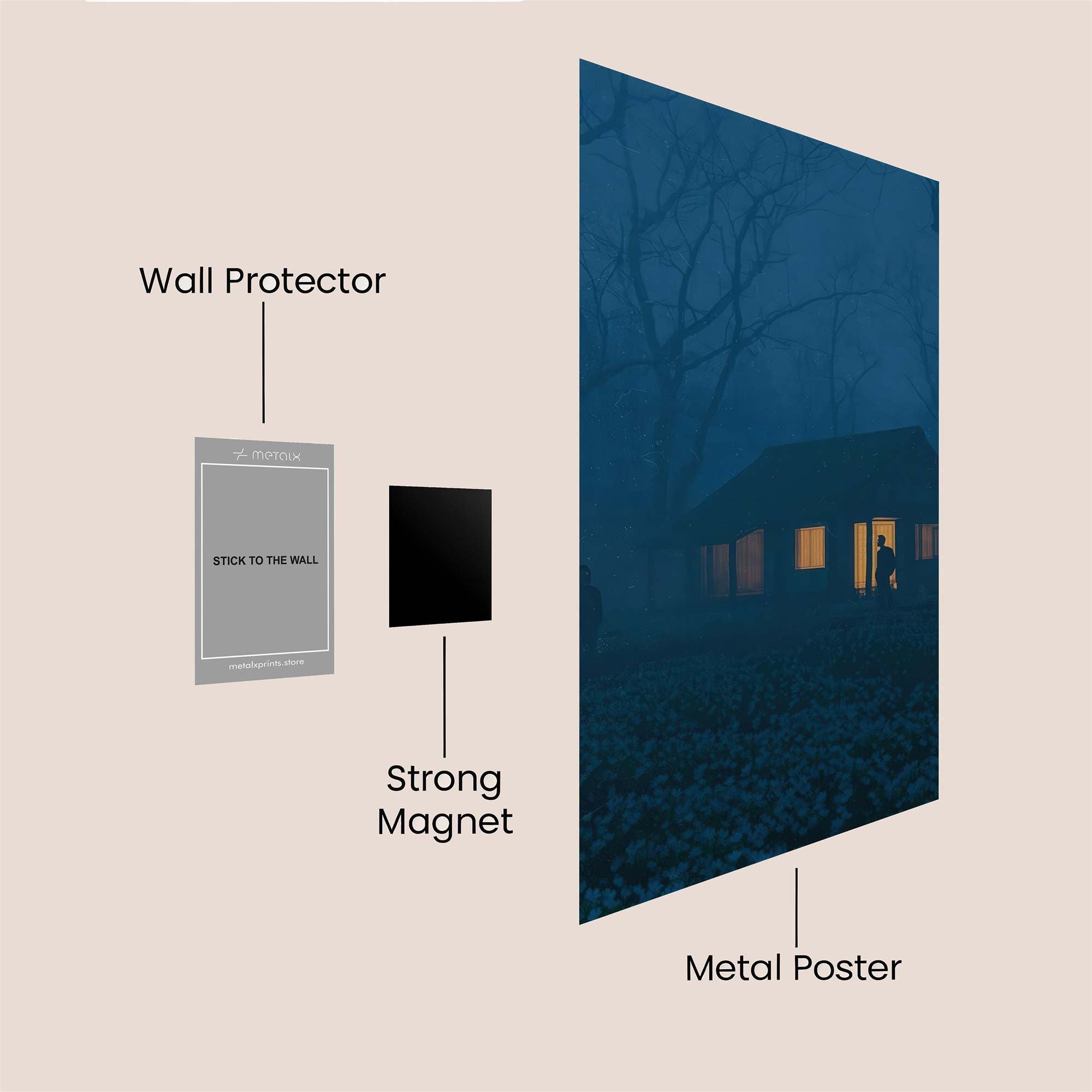Cabin Solitude Safe Wall Magnetic / M