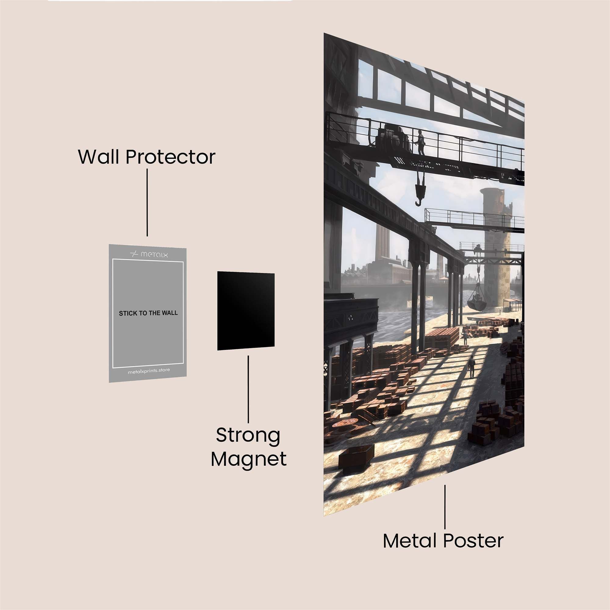 Industrial Gloom Safe Wall Magnetic / M