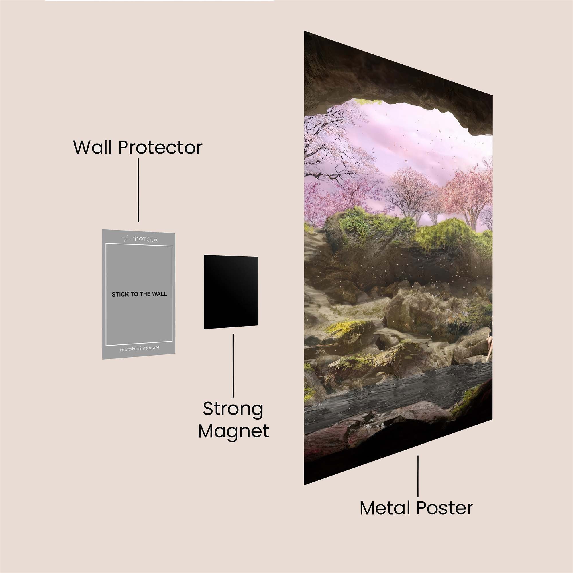 Sakura Serenity Safe Wall Magnetic / M