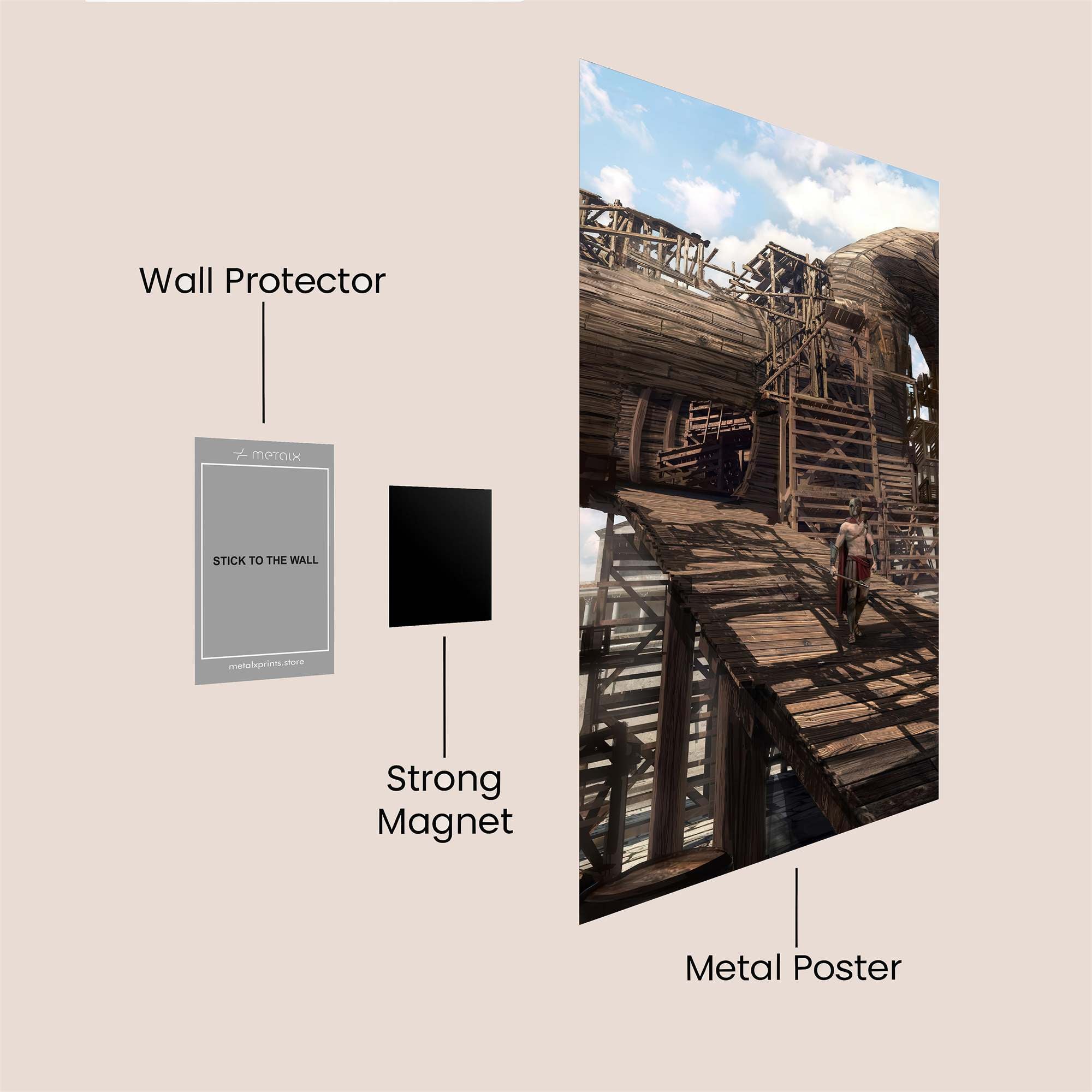 Trojan Deception Safe Wall Magnetic / M