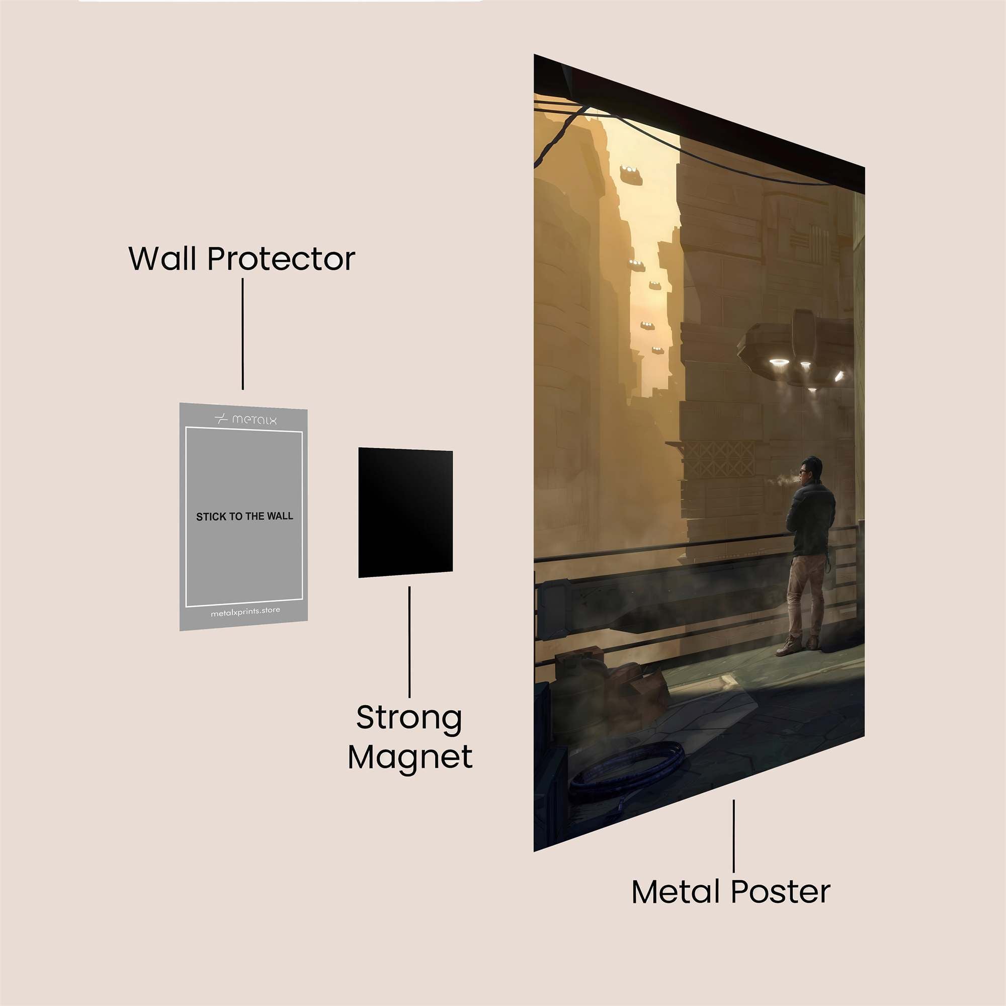 Cyberpunk Solitude Safe Wall Magnetic / M