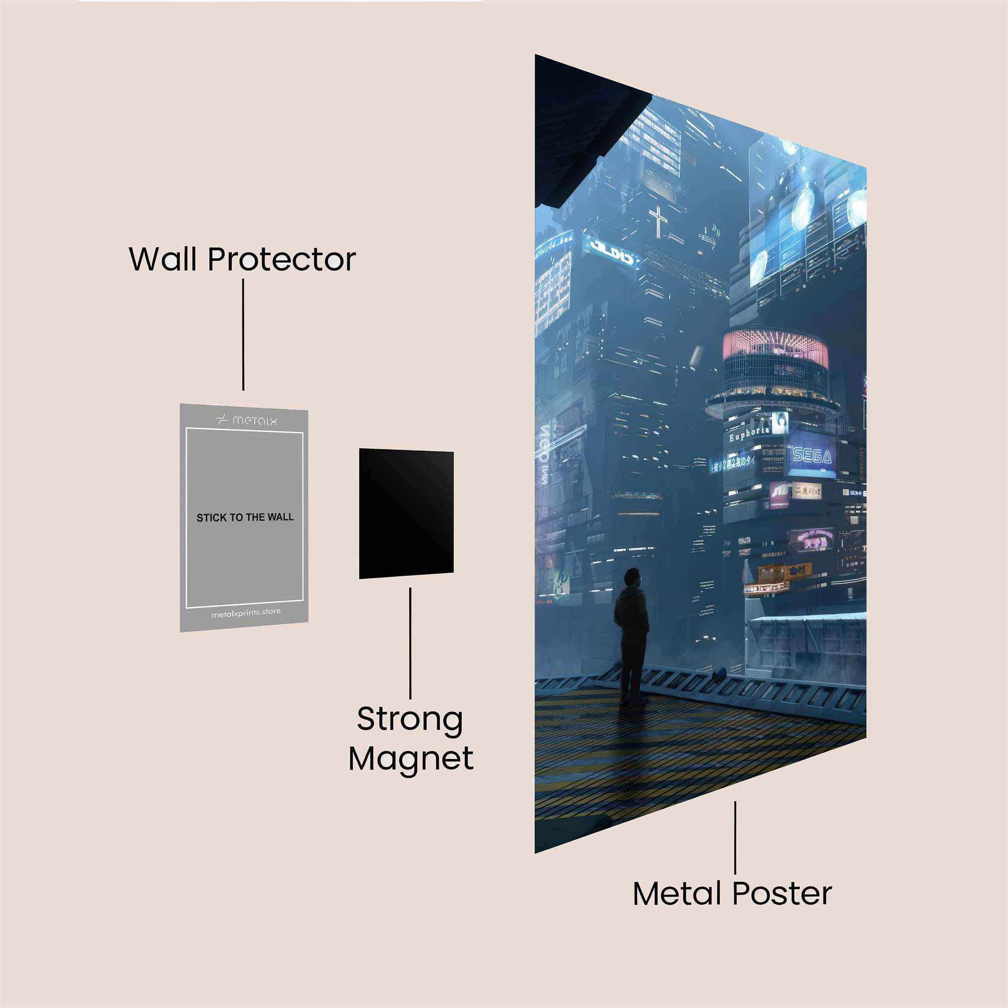 Cyberpunk Solitude Safe Wall Magnetic / M