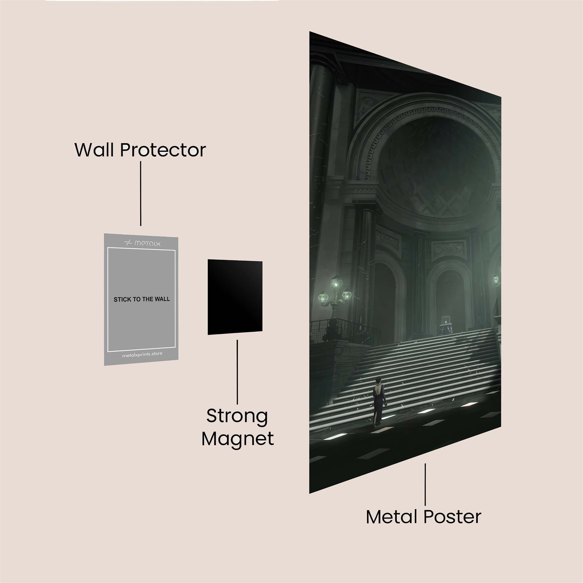 Temple Gloom Safe Wall Magnetic / M