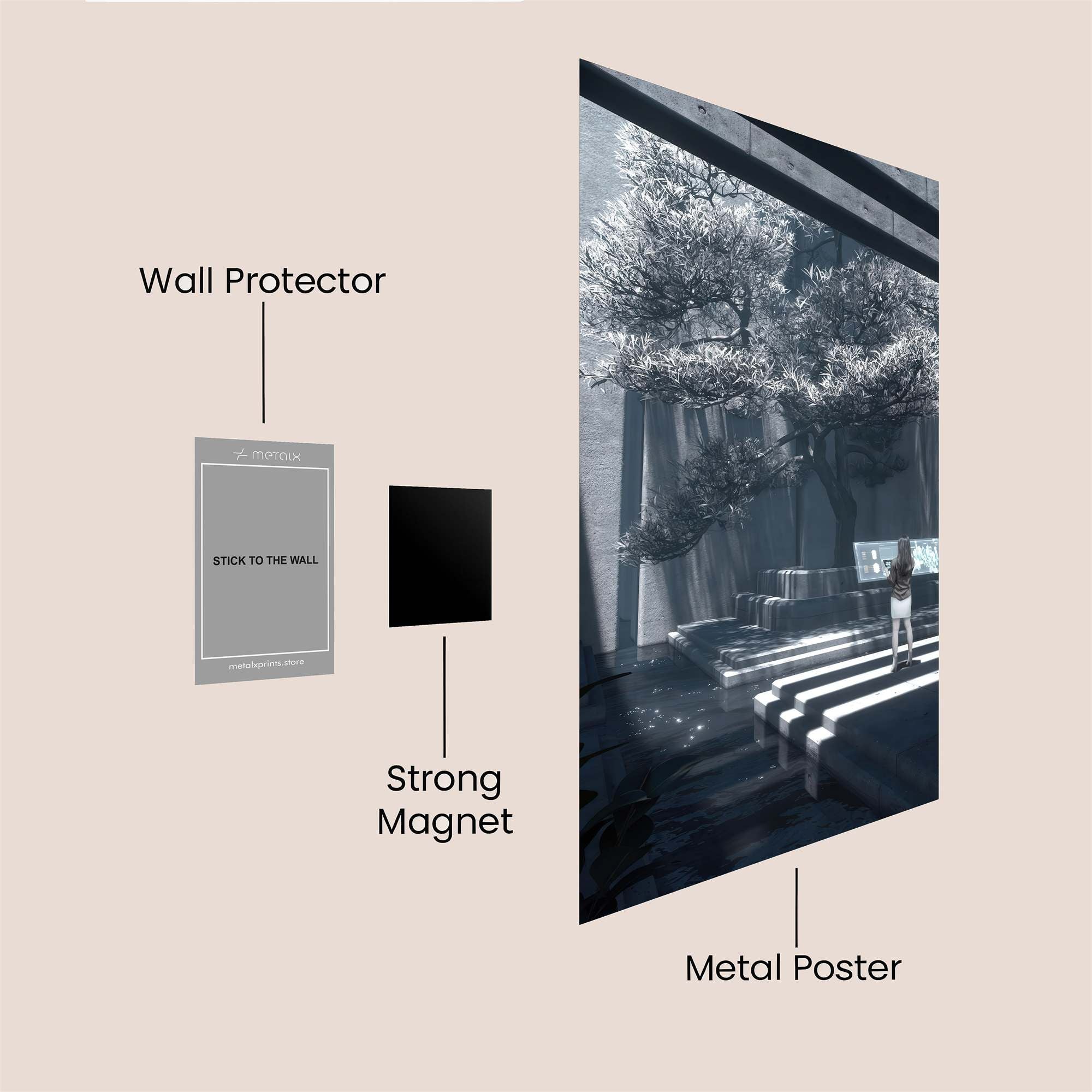 Tree Serenity Safe Wall Magnetic / M