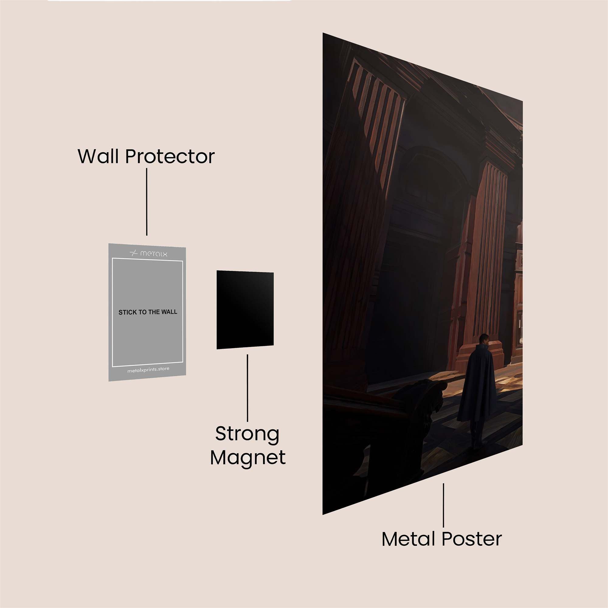 Library Mystery Safe Wall Magnetic / M