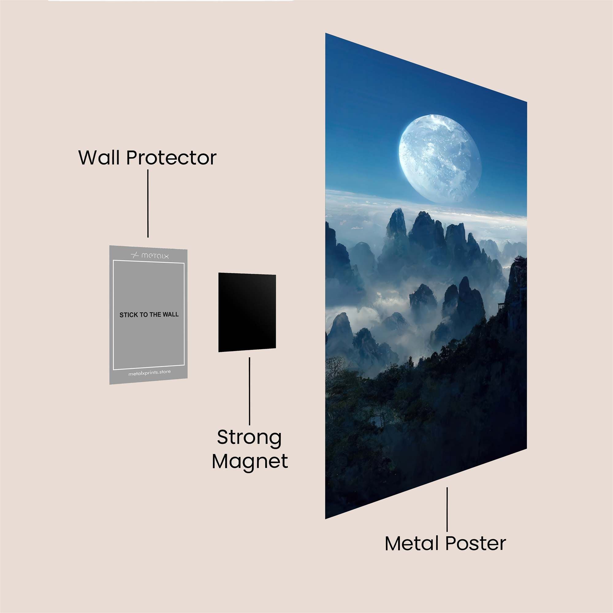 Moonlit Serenity Safe Wall Magnetic / M