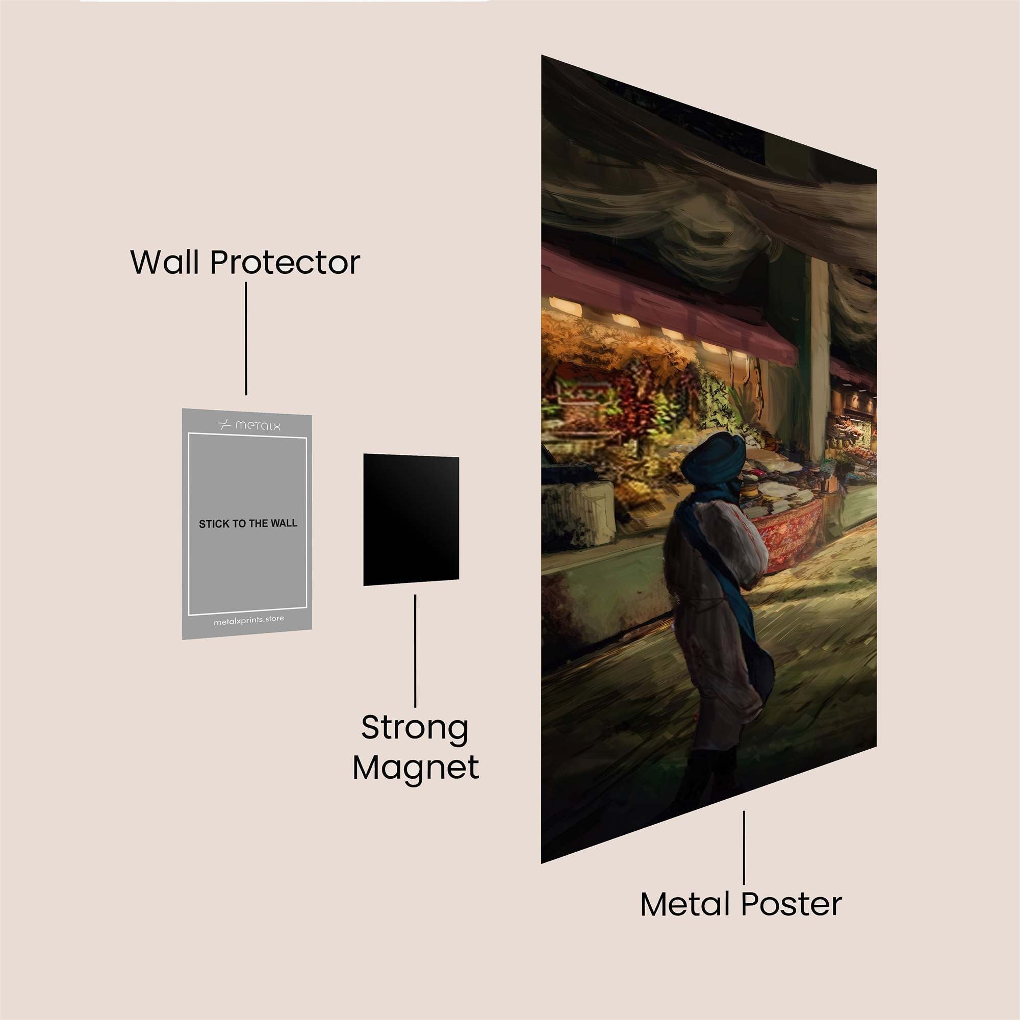 Market Twilight Safe Wall Magnetic / M