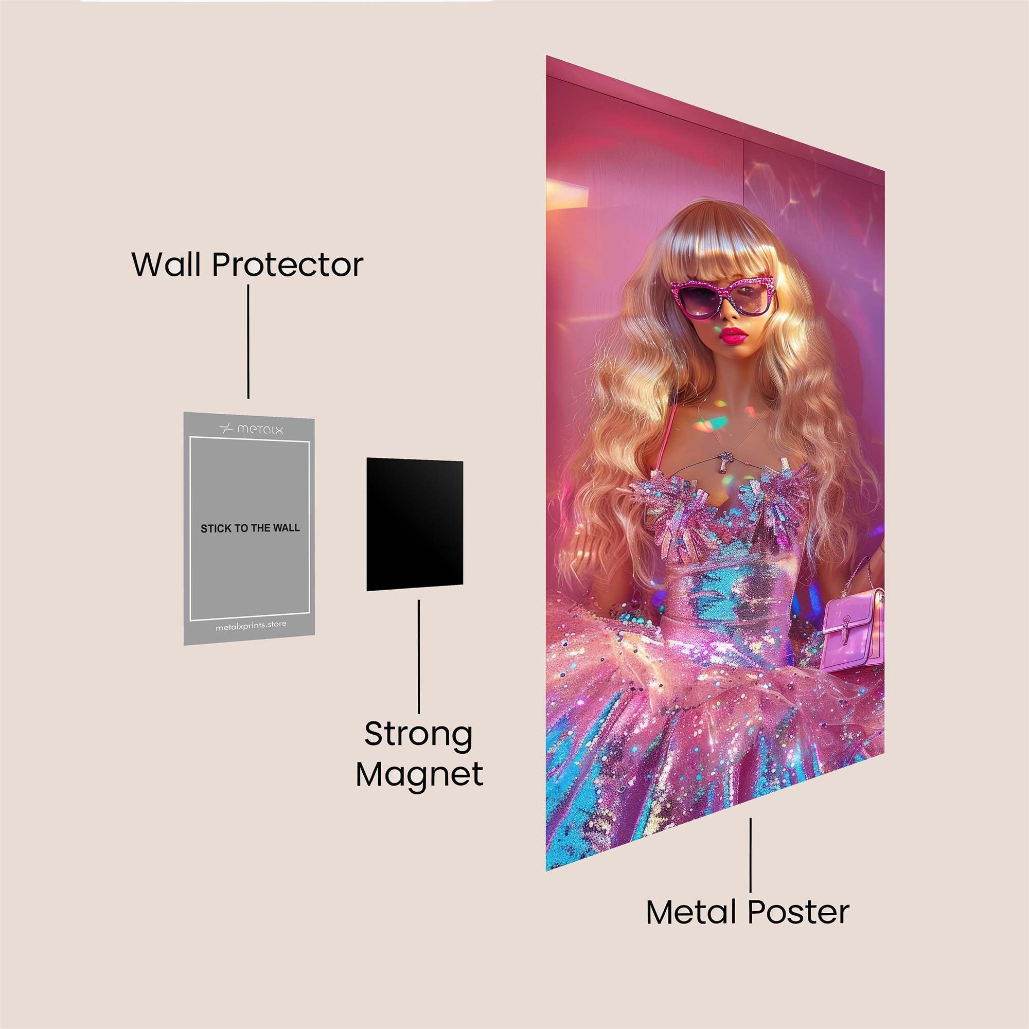 Barbie Dream Safe Wall Magnetic / M