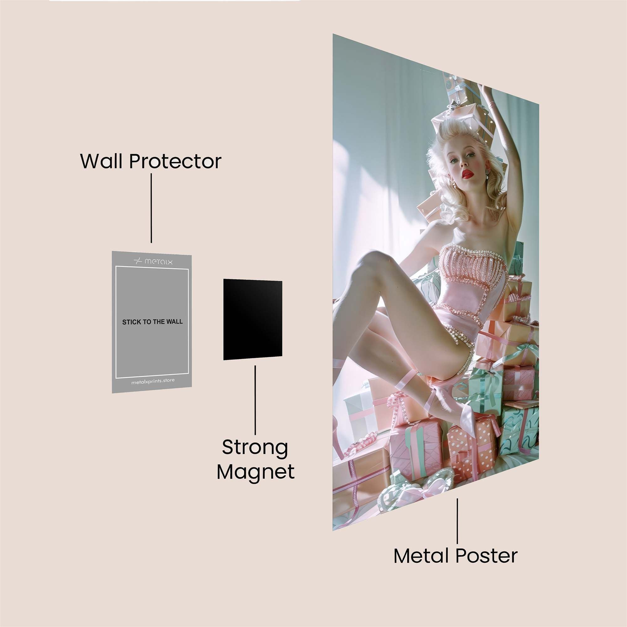 Gift Glamour Safe Wall Magnetic / M