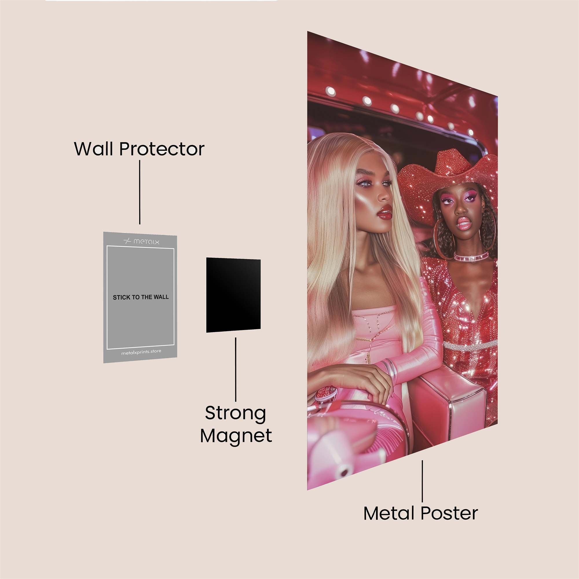 Barbie Glamour Safe Wall Magnetic / M