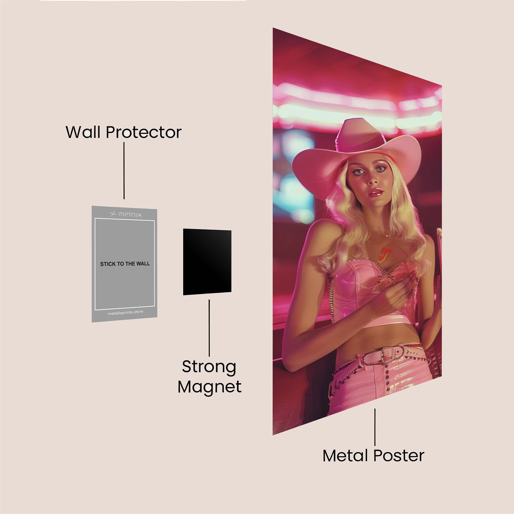 Cowgirl Dream Safe Wall Magnetic / M