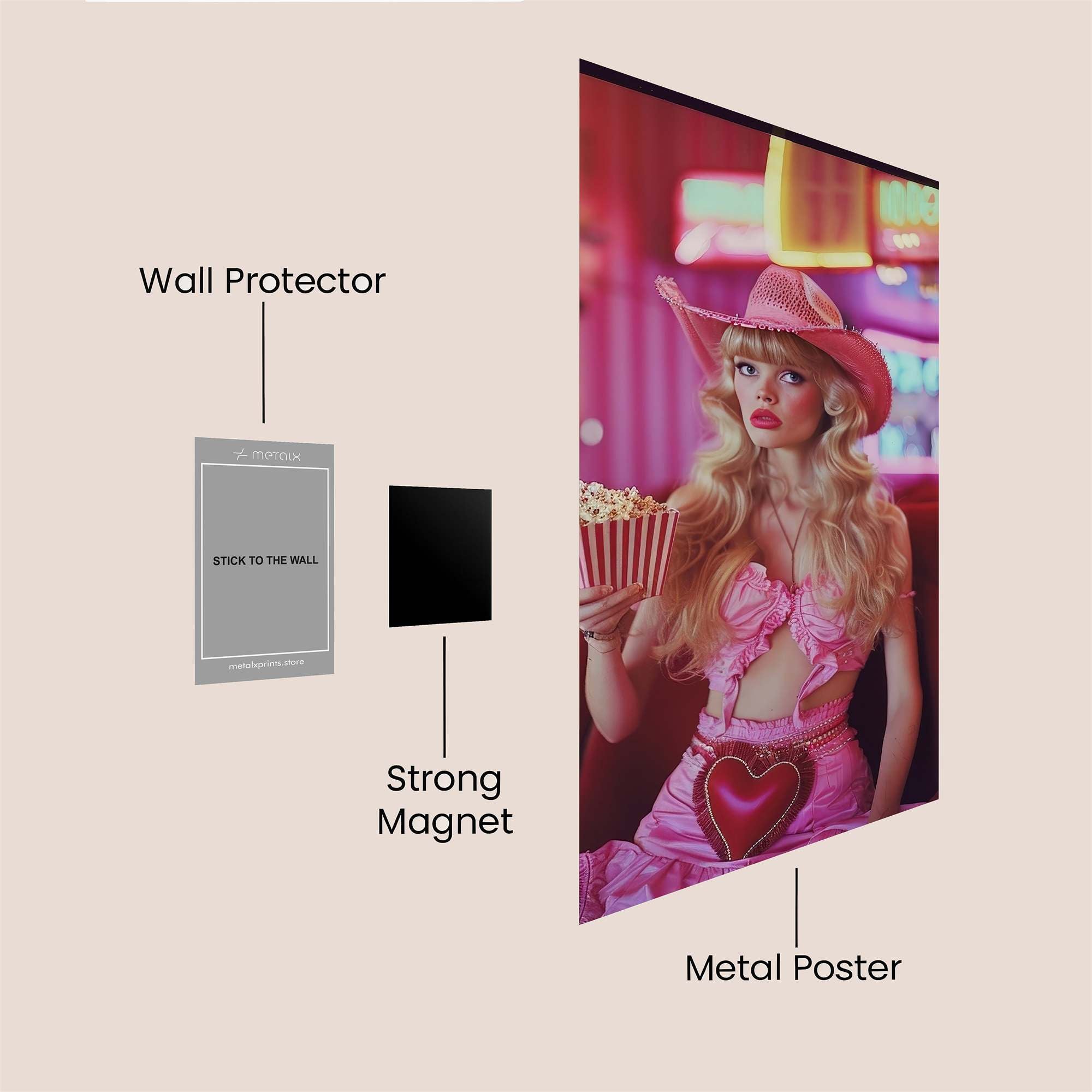 Cowgirl Charm Safe Wall Magnetic / M