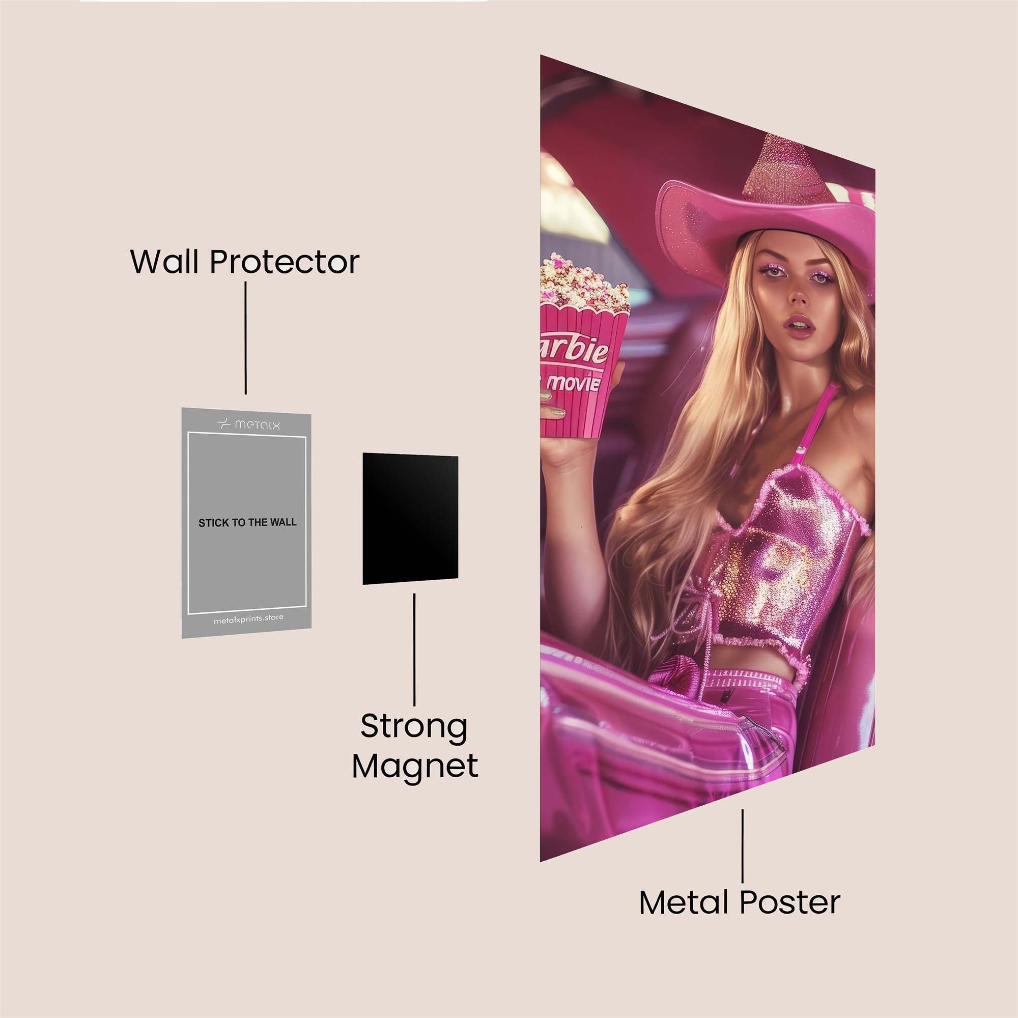 Barbie Glamour Safe Wall Magnetic / M