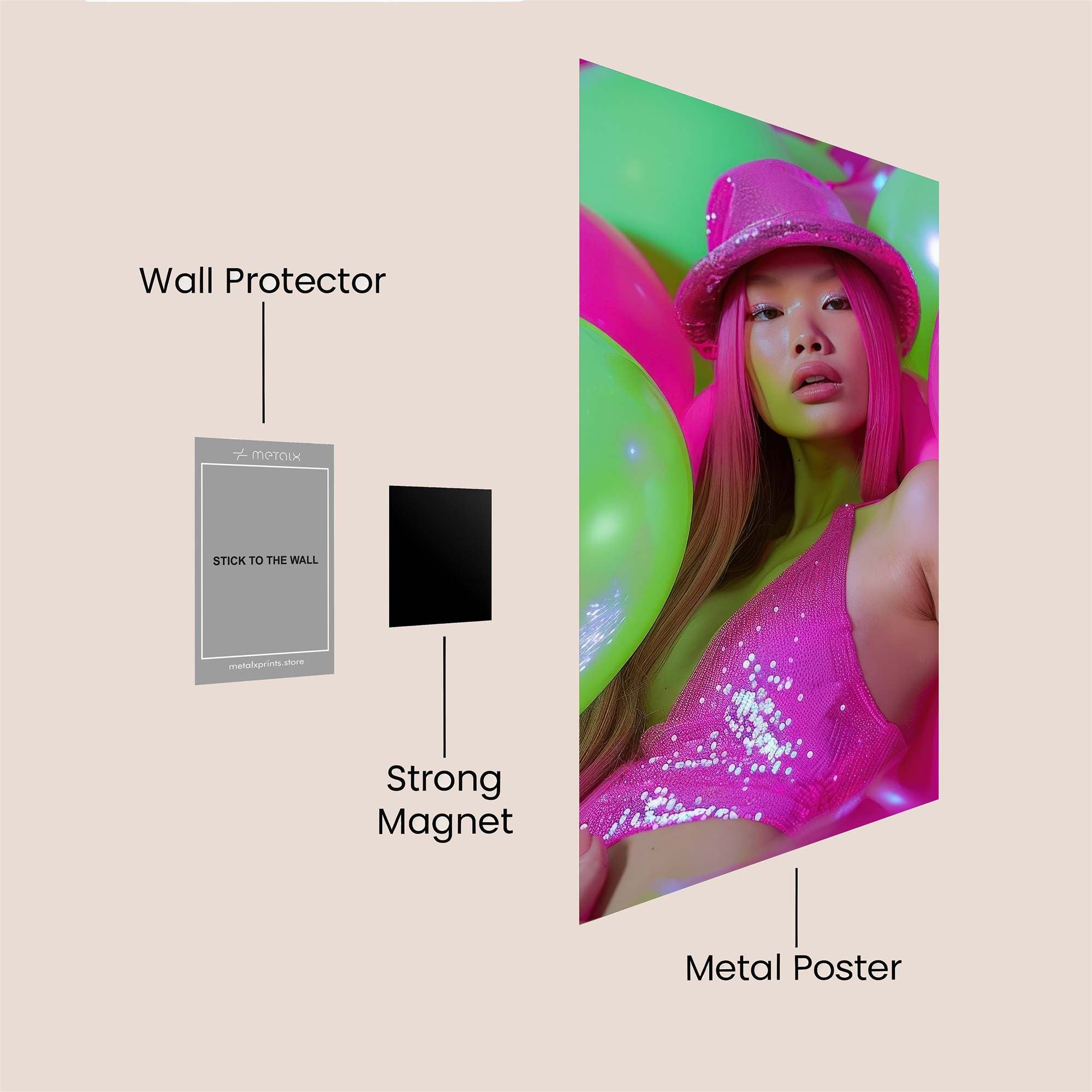 Neon Bliss Safe Wall Magnetic / M