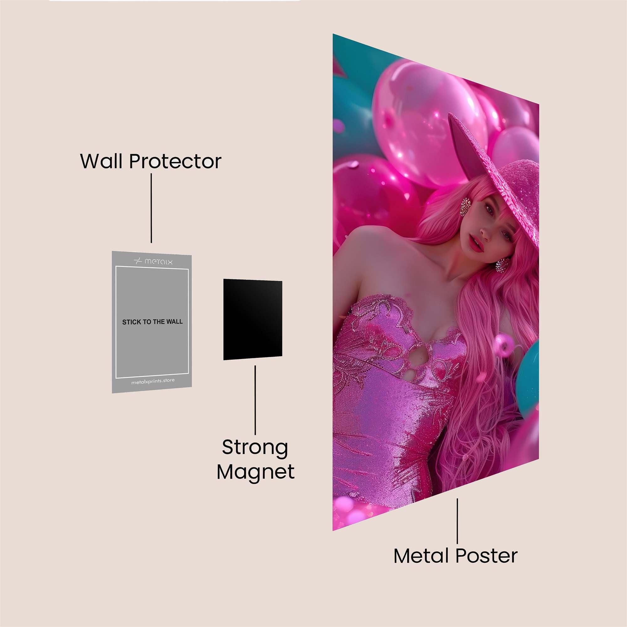 Balloon Bliss Safe Wall Magnetic / M