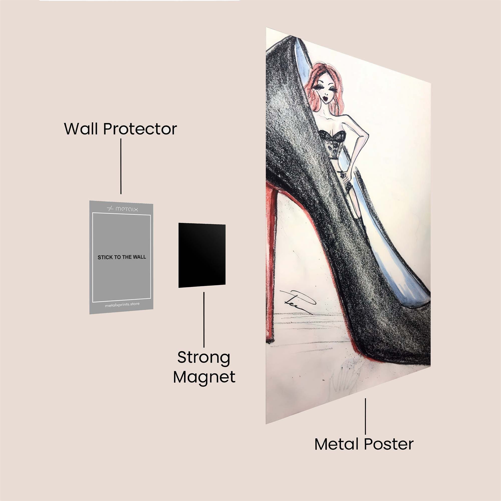 Shoe Siren Safe Wall Magnetic / M