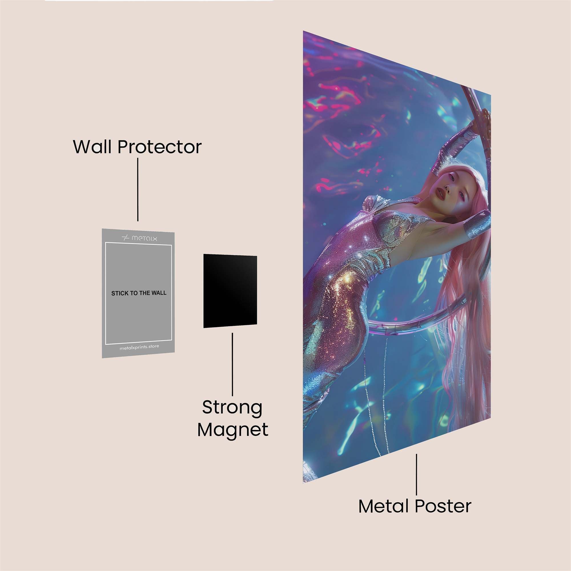 Mermaid Dream Safe Wall Magnetic / M
