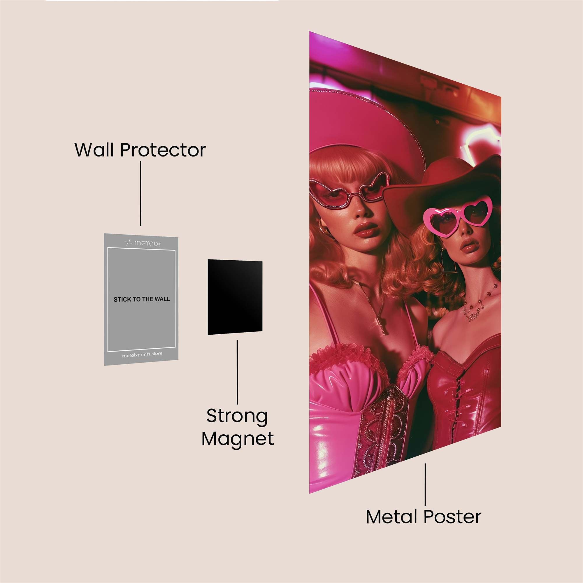 Cowgirls Edgy Safe Wall Magnetic / M