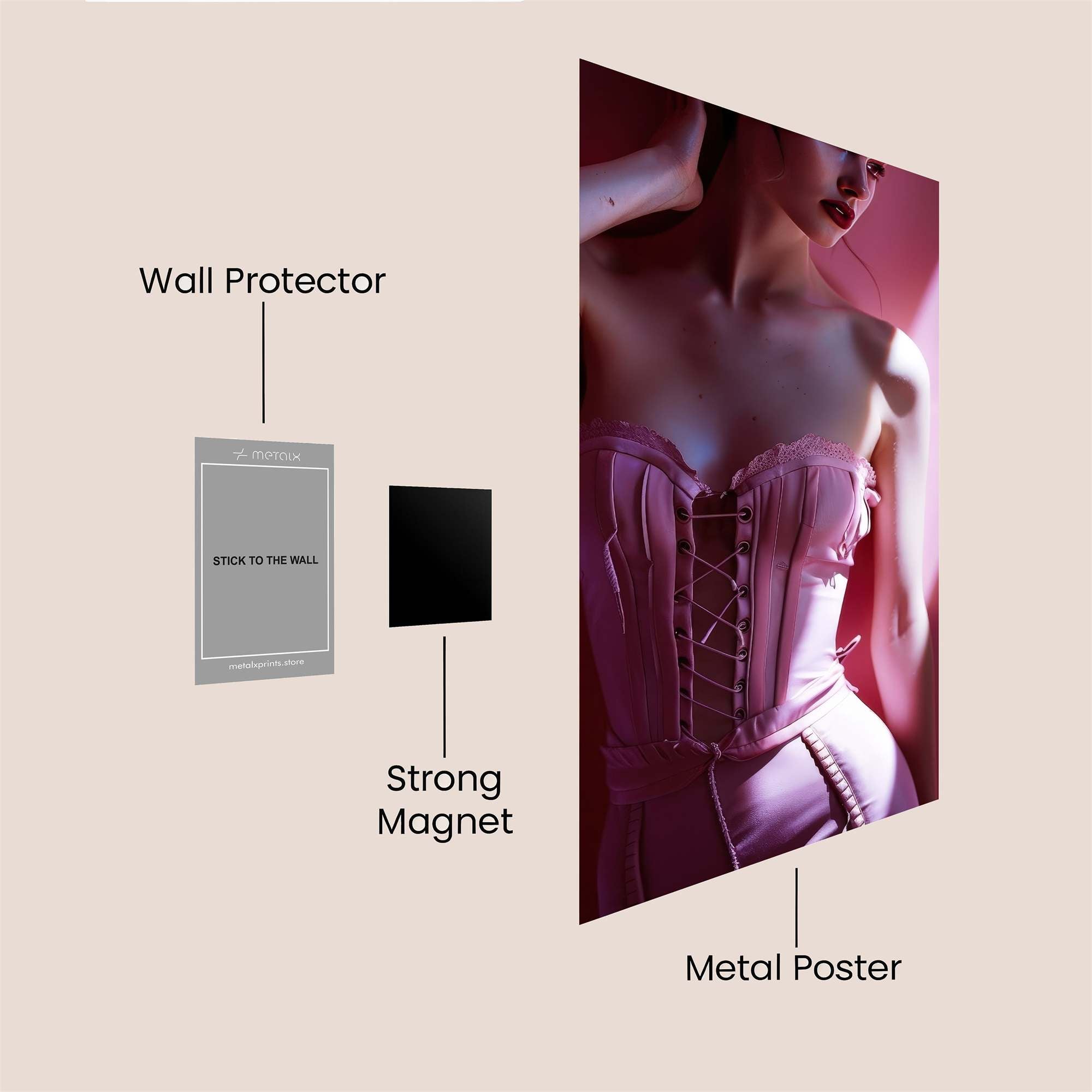 Pink Enigma Safe Wall Magnetic / M