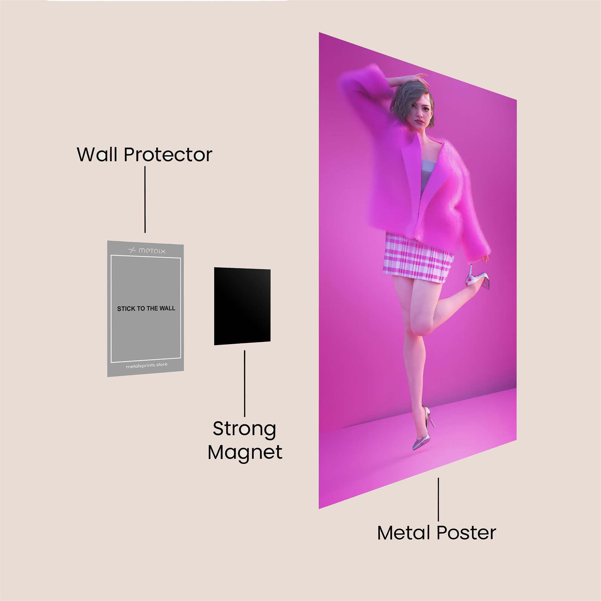 Fashion Whimsy Safe Wall Magnetic / M