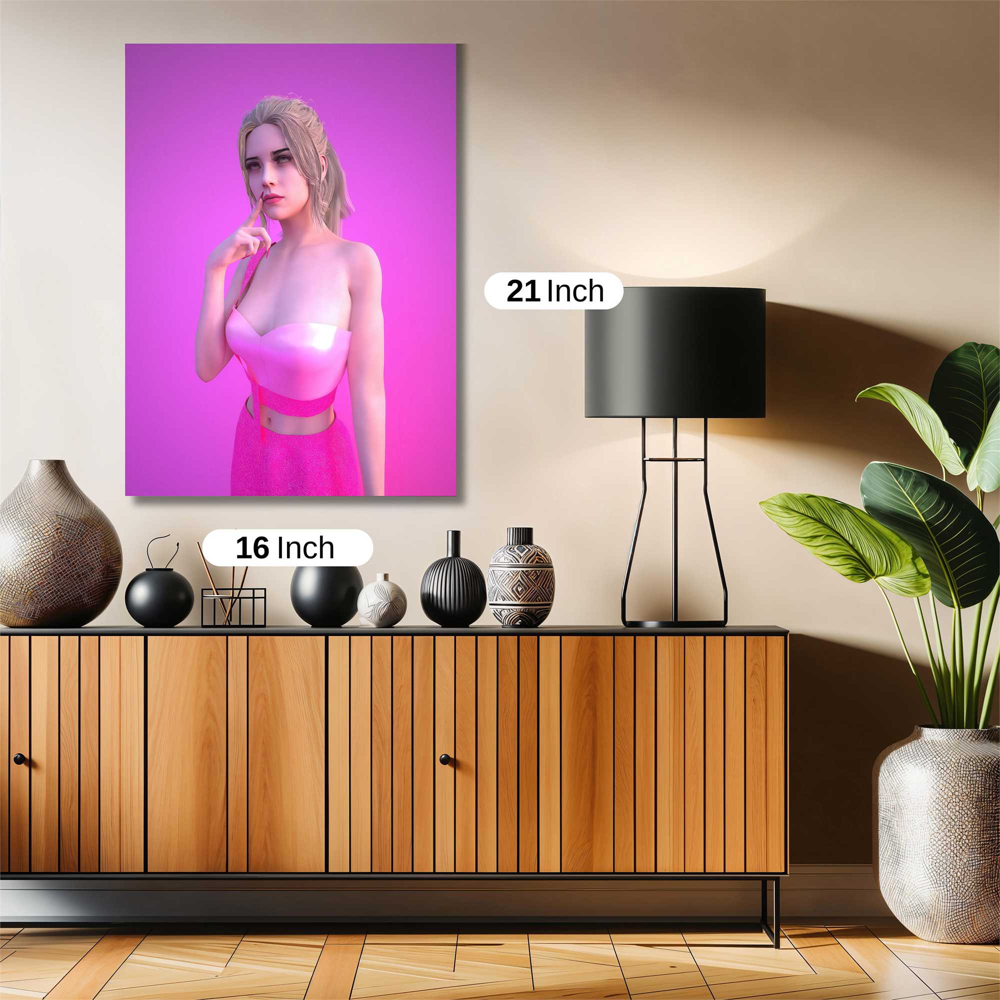 Pink Ponder Safe Wall Magnetic / M