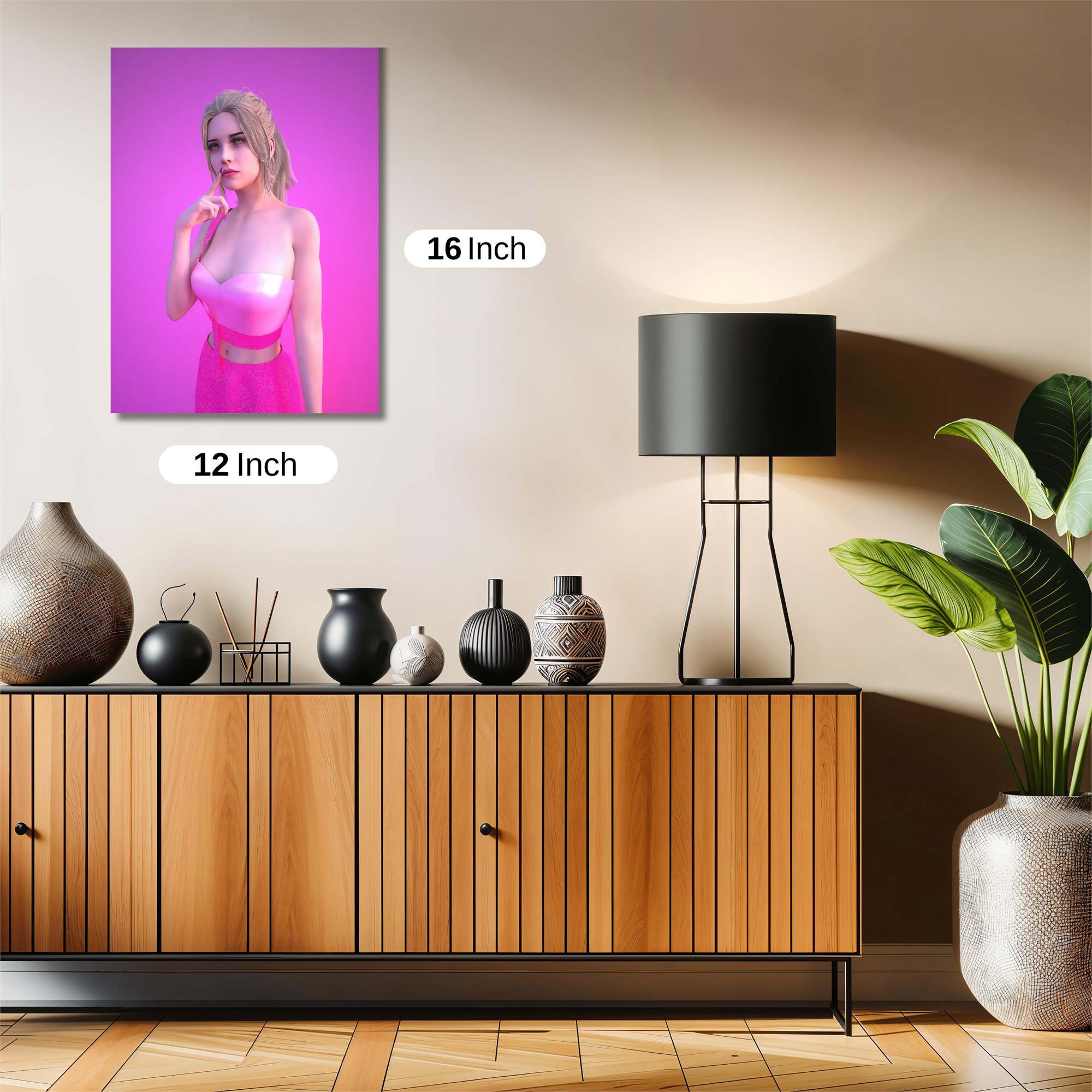 Pink Ponder Safe Wall Magnetic / M