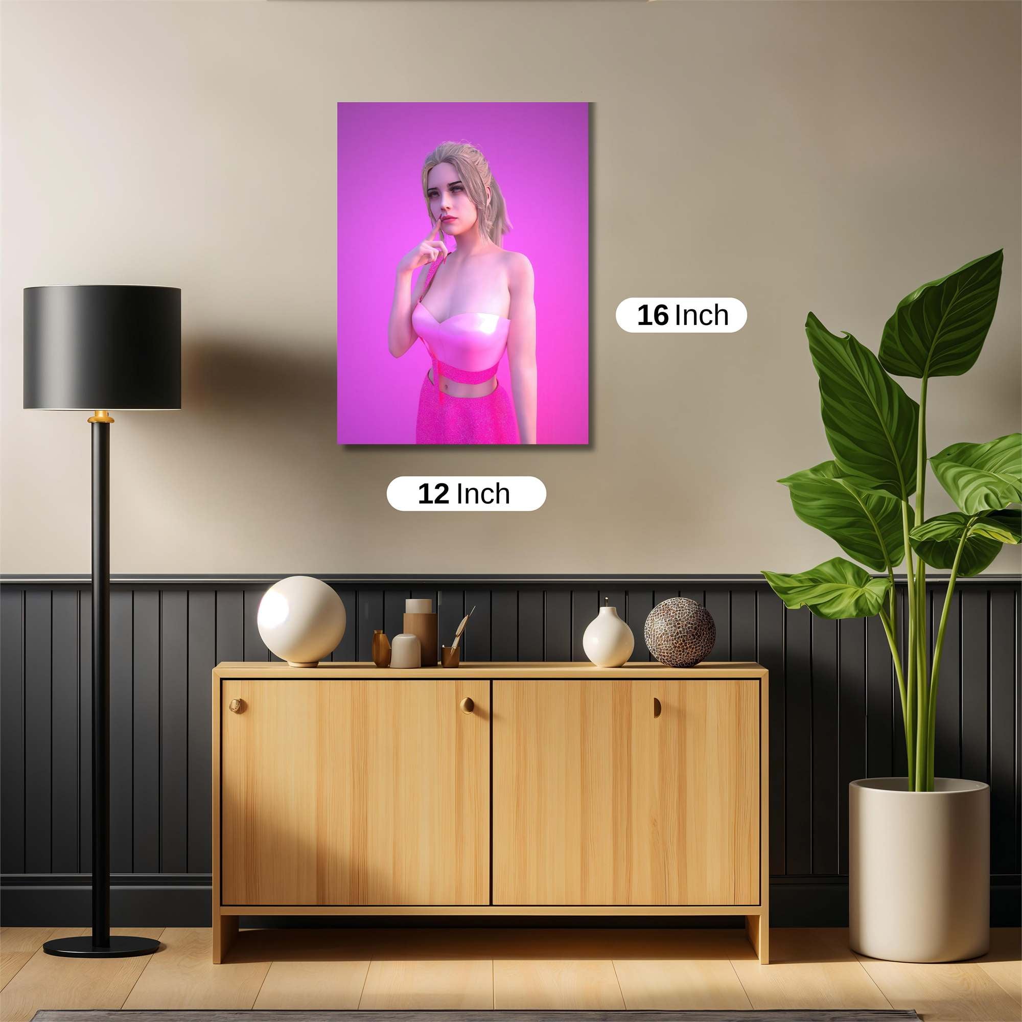 Pink Ponder Safe Wall Magnetic / M