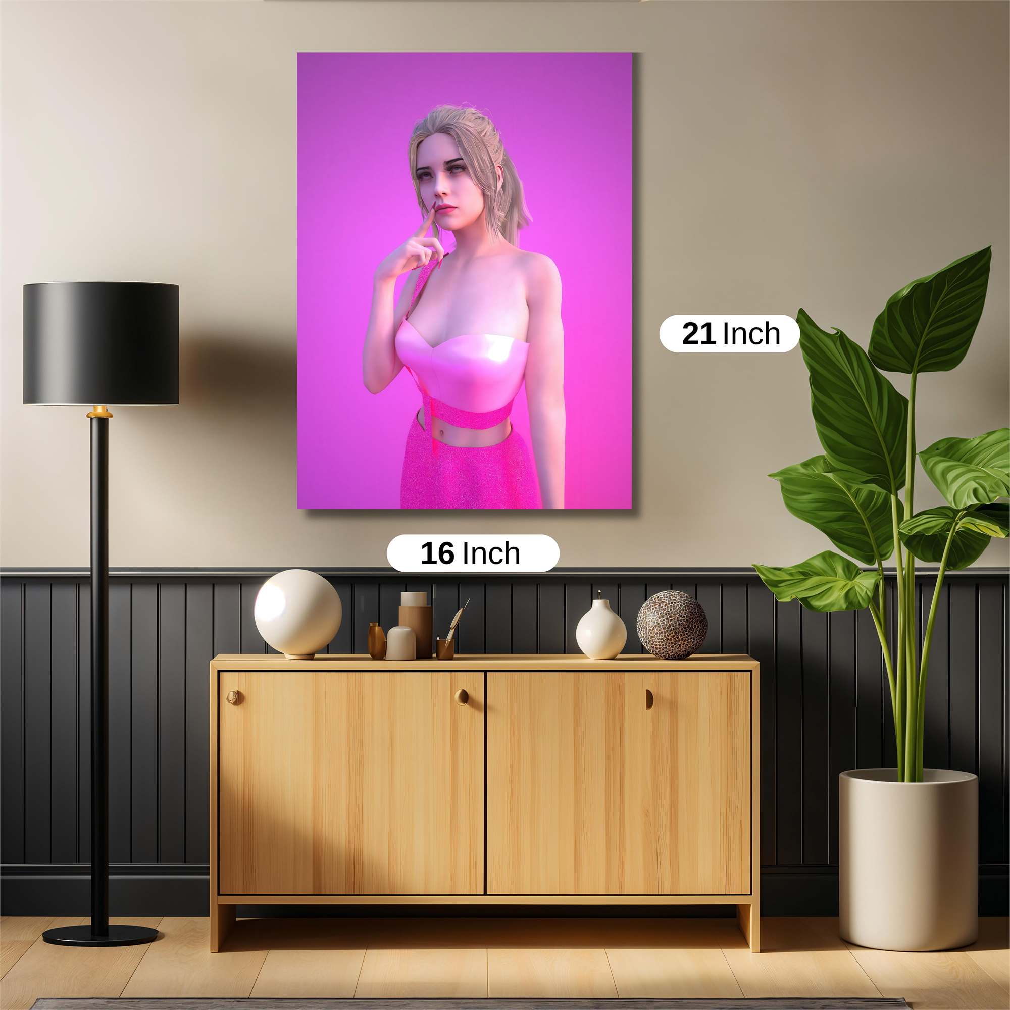 Pink Ponder Safe Wall Magnetic / M