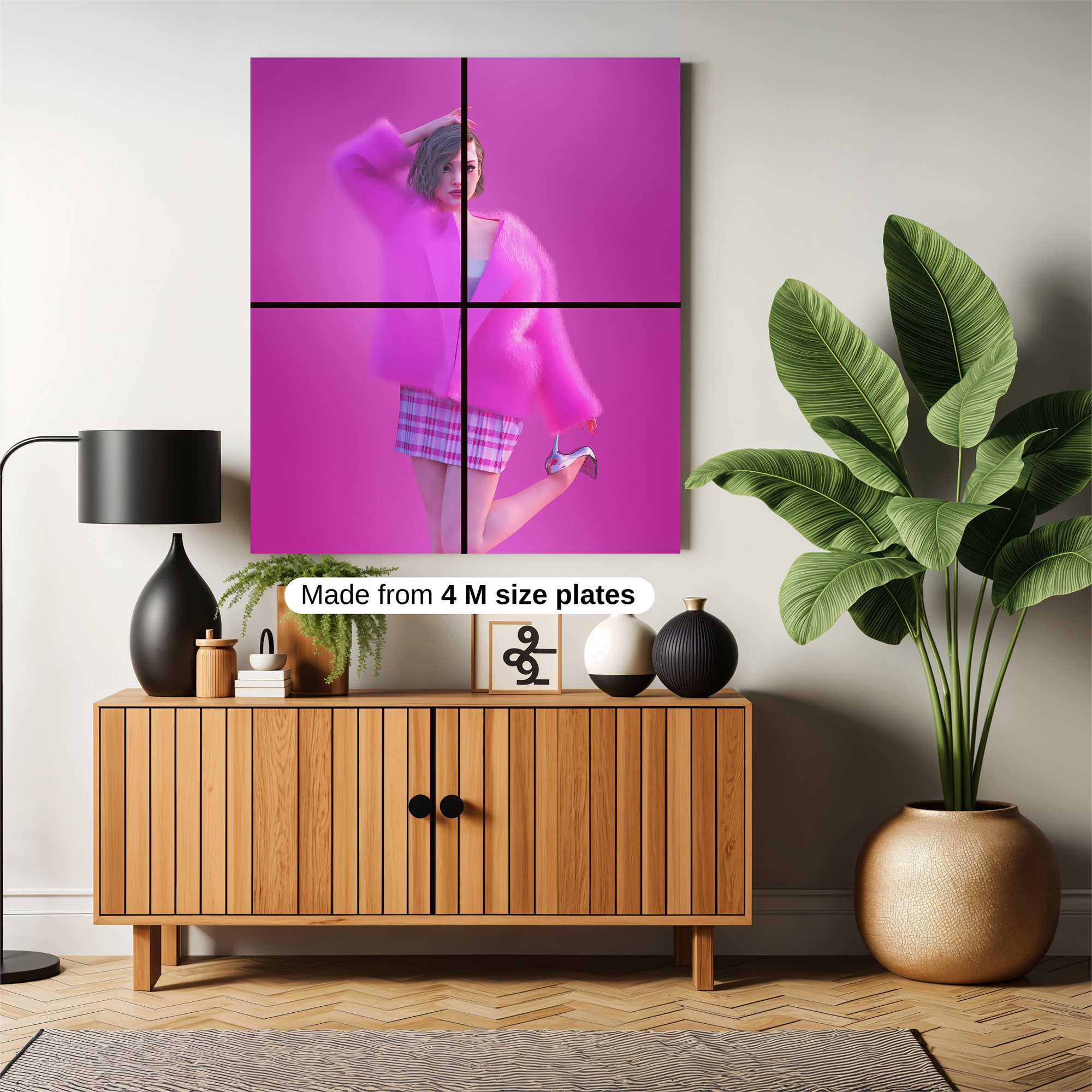 Pink Whimsy Safe Wall Magnetic / M