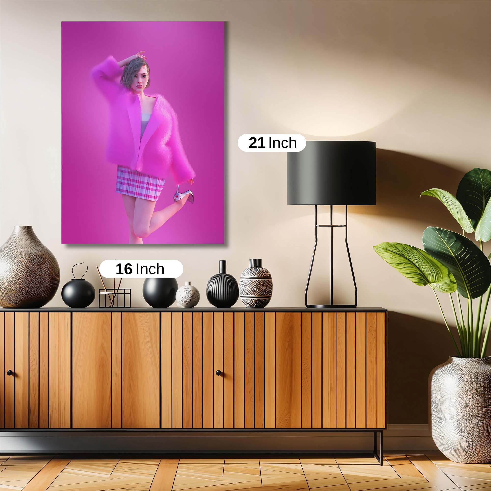 Pink Whimsy Safe Wall Magnetic / M