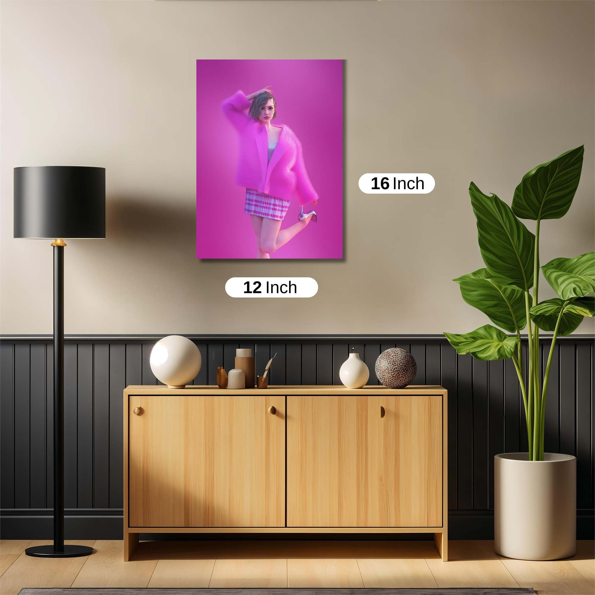 Pink Whimsy Safe Wall Magnetic / M