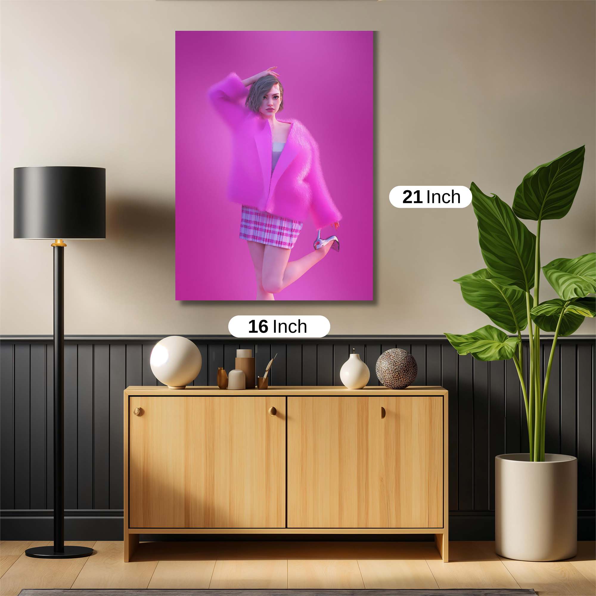 Pink Whimsy Safe Wall Magnetic / M