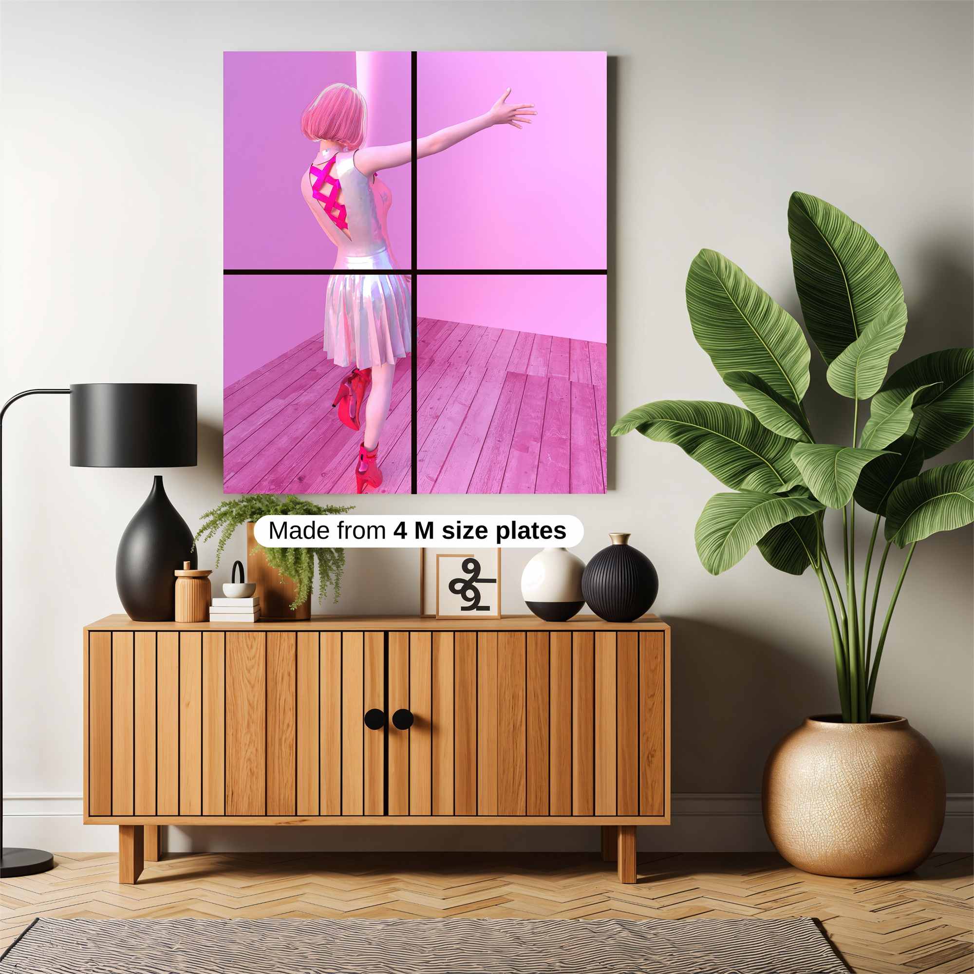 Pink Elegance Safe Wall Magnetic / M