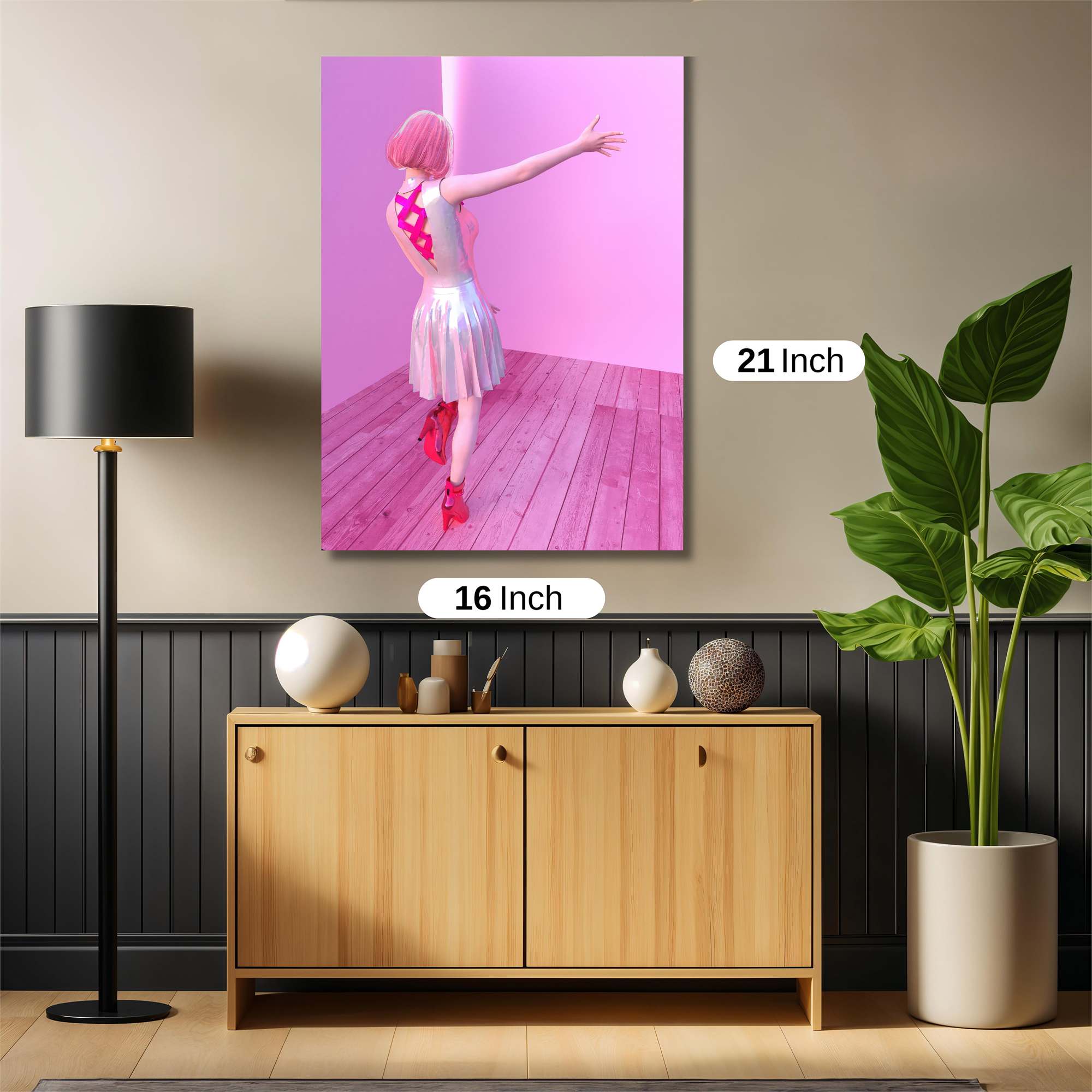 Pink Elegance Safe Wall Magnetic / M