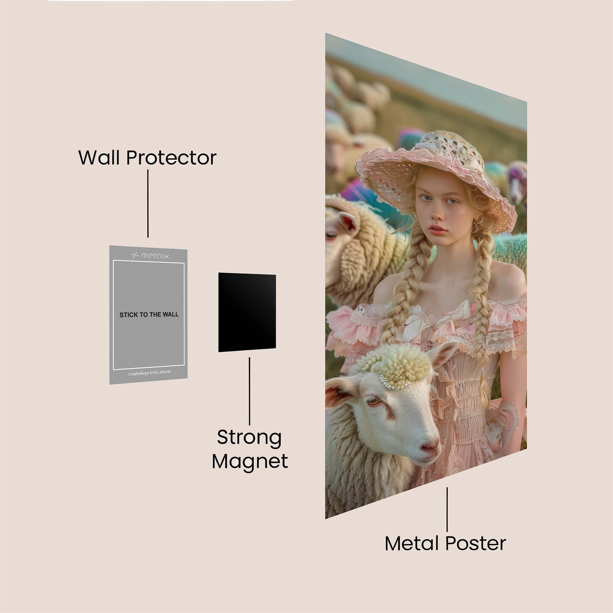 Pastel Whimsy Safe Wall Magnetic / M