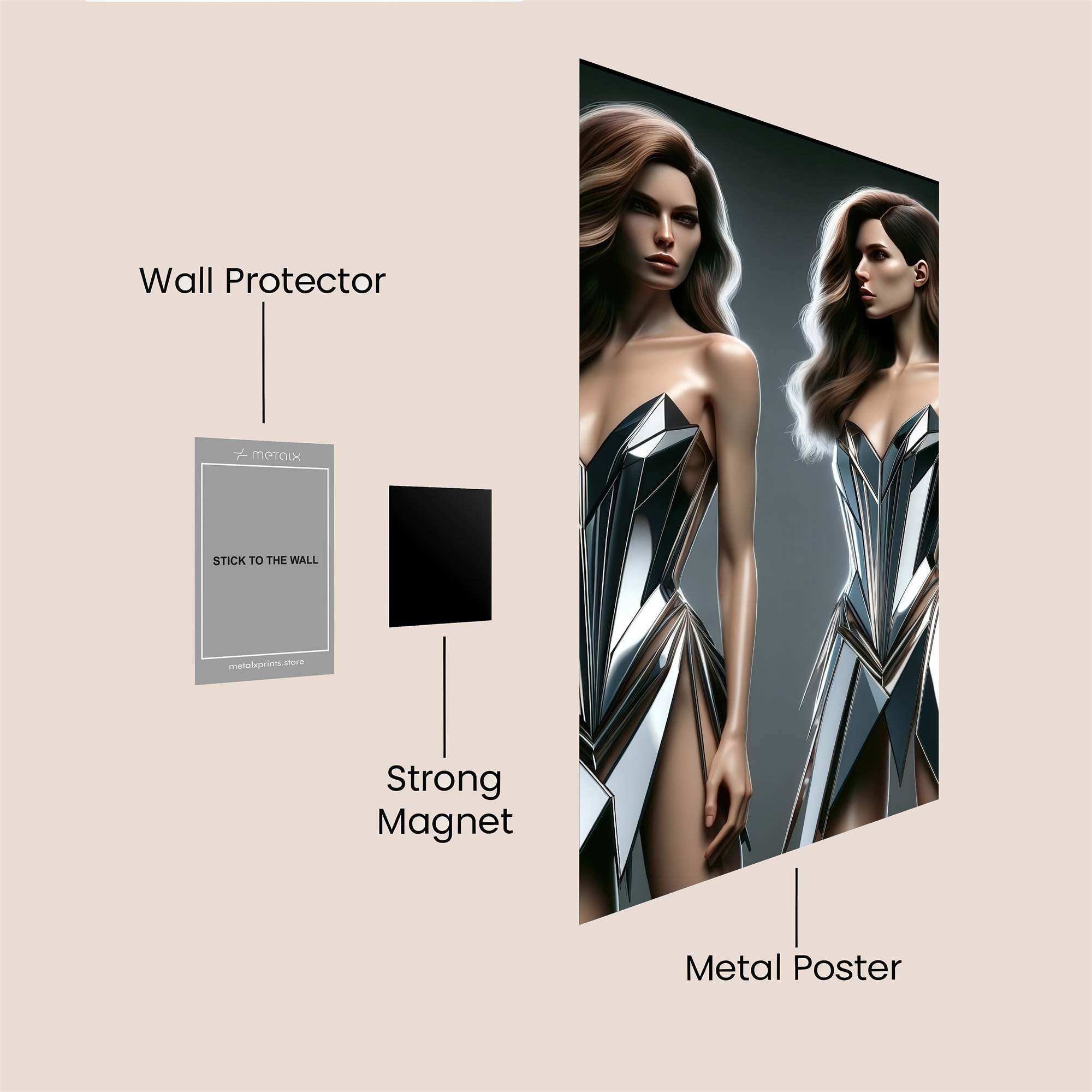 Mirror Elegance Safe Wall Magnetic / M