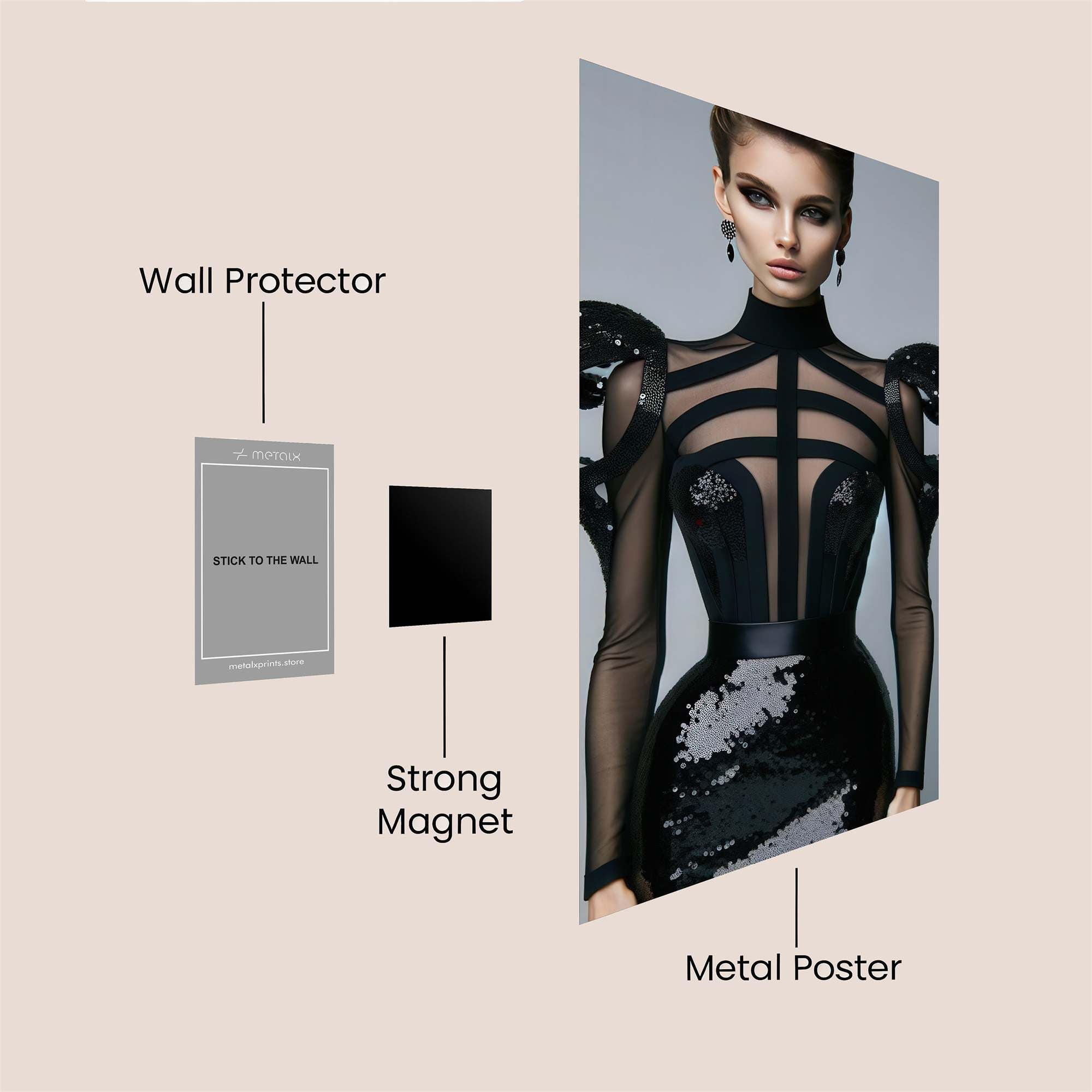 Glamour Eccentric Safe Wall Magnetic / M