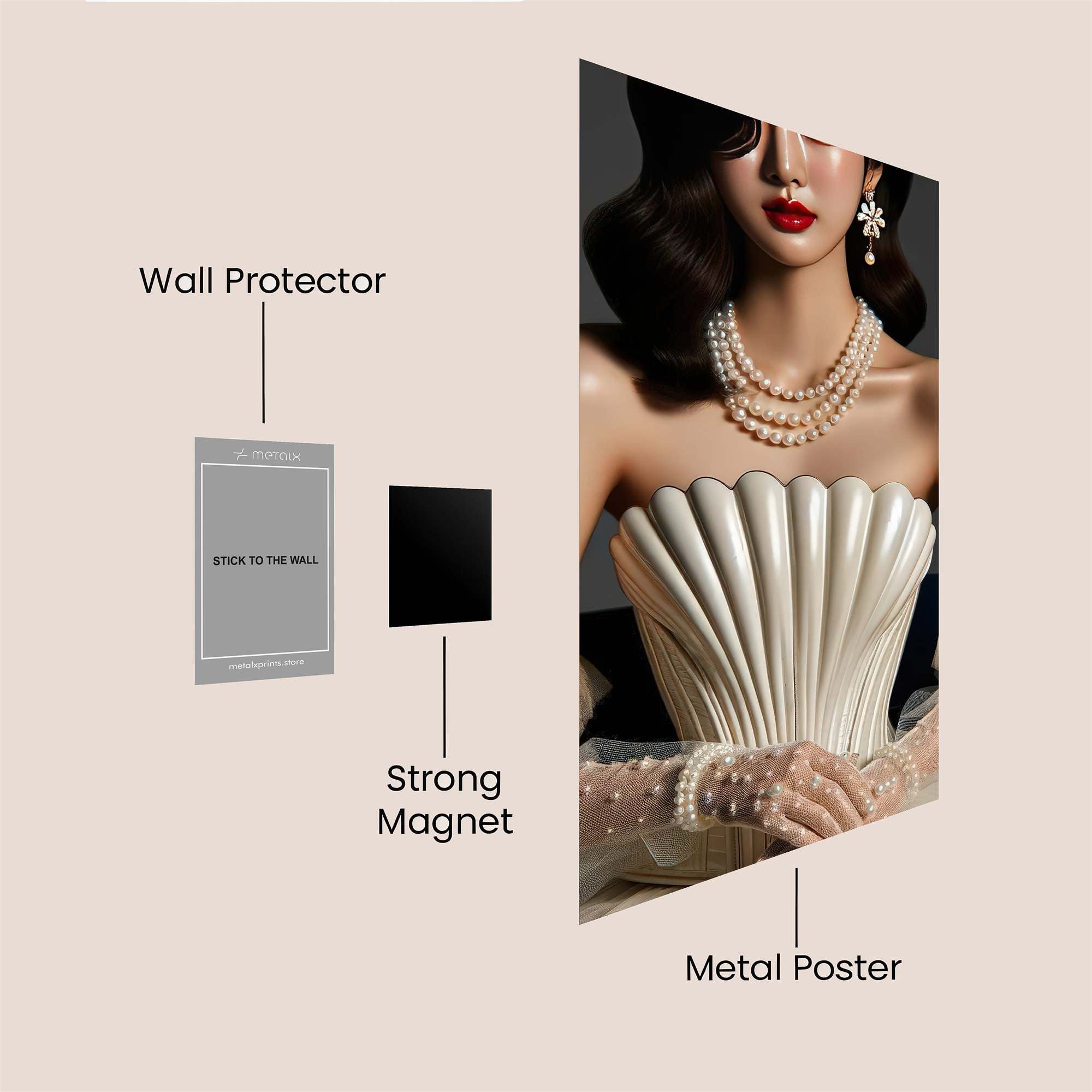 Pearl Elegance Safe Wall Magnetic / M