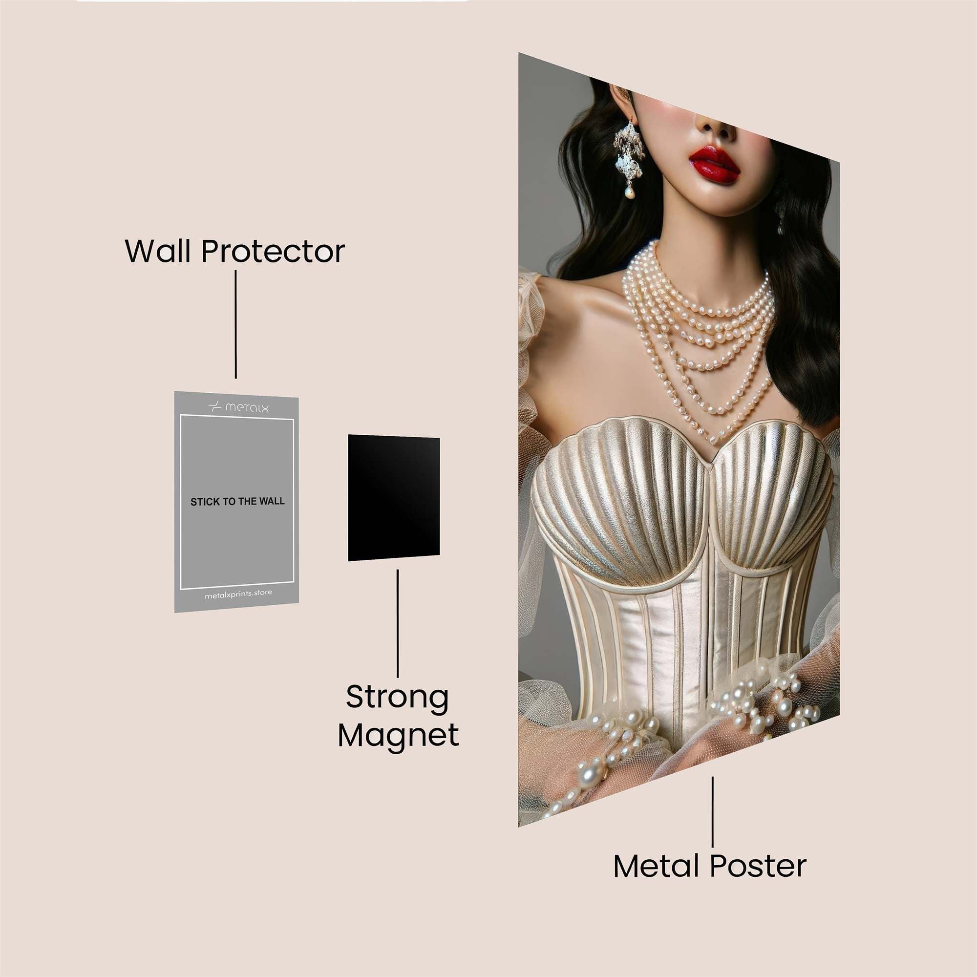 Pearl Elegance Safe Wall Magnetic / M