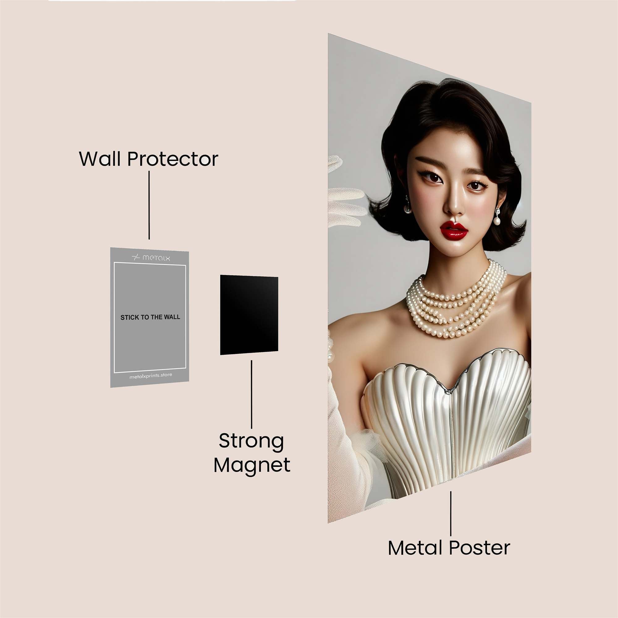 Pearl Elegance Safe Wall Magnetic / M