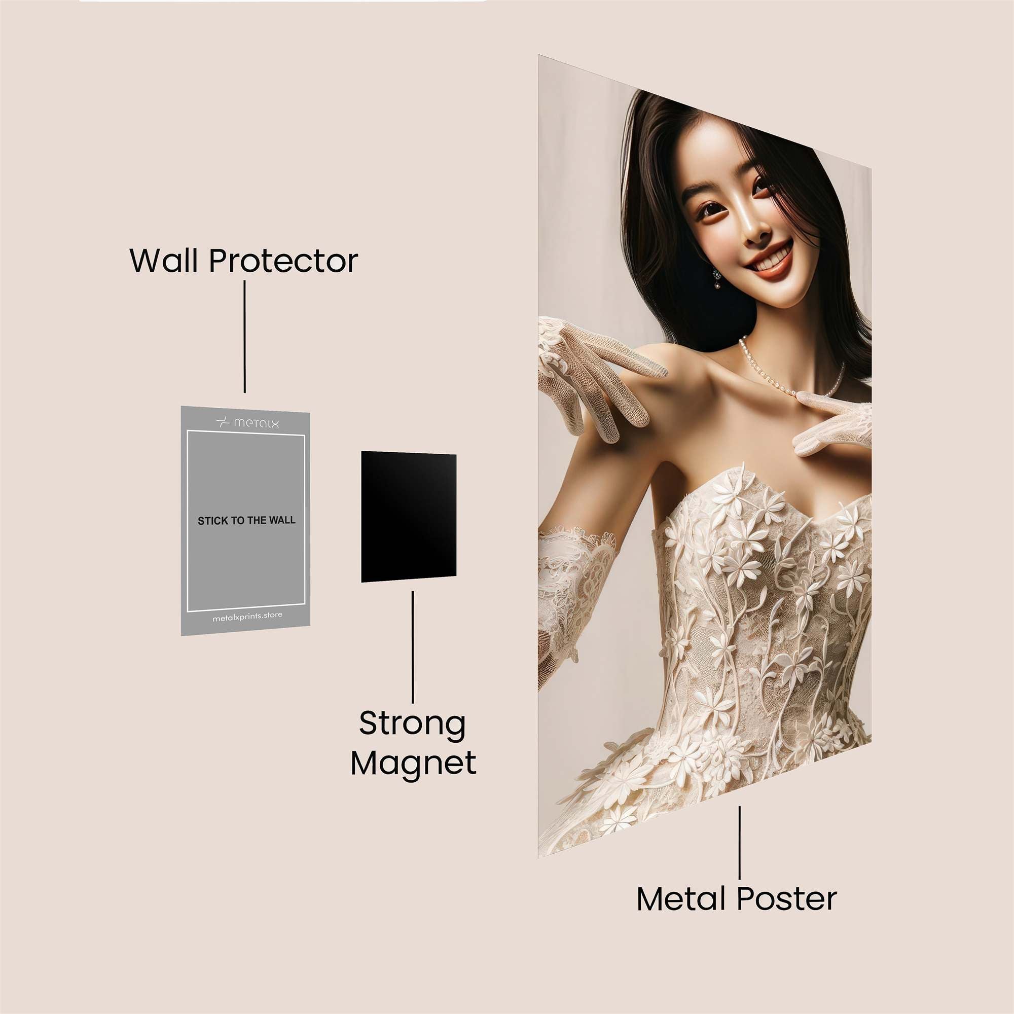 Floral Elegance Safe Wall Magnetic / M