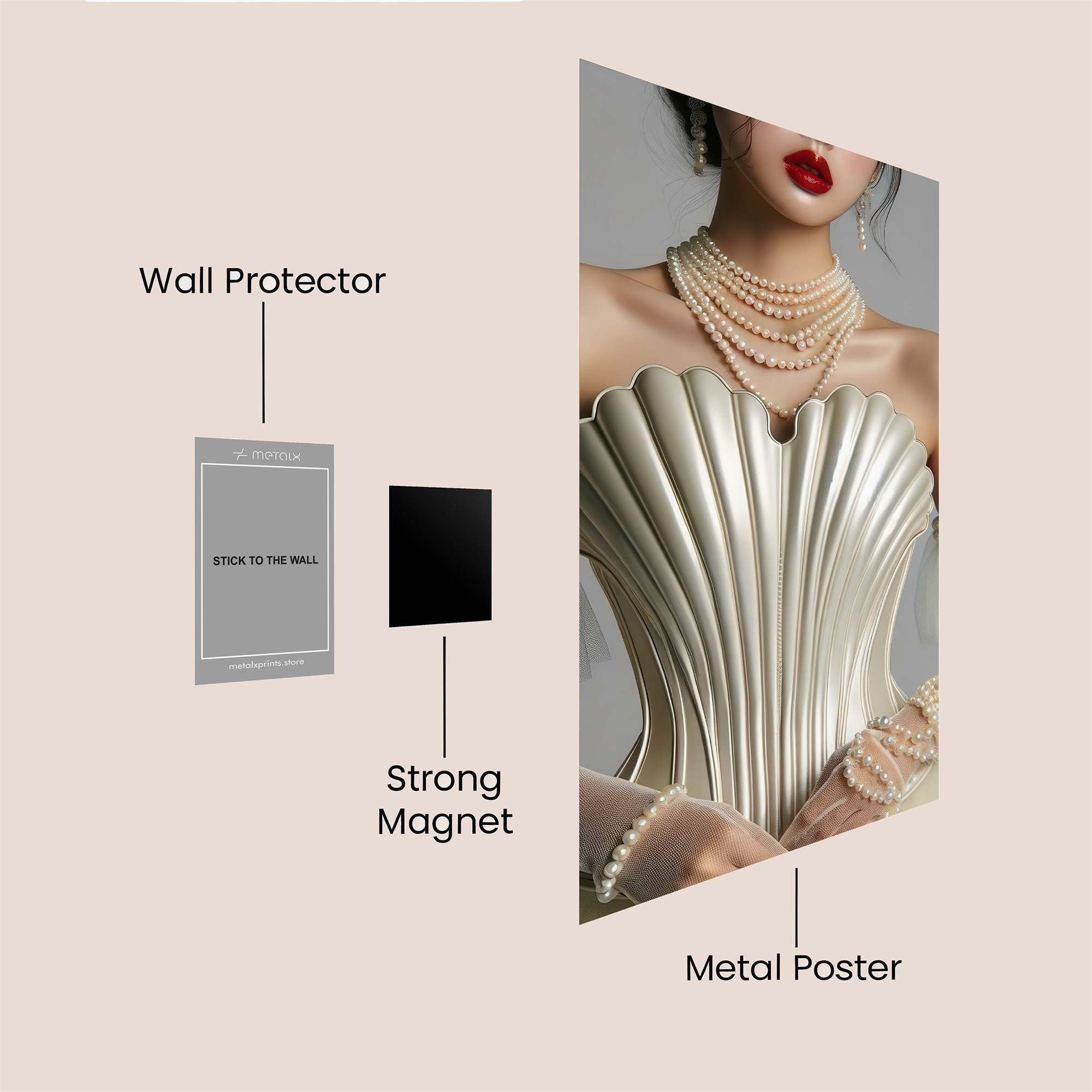 Pearl Elegance Safe Wall Magnetic / M