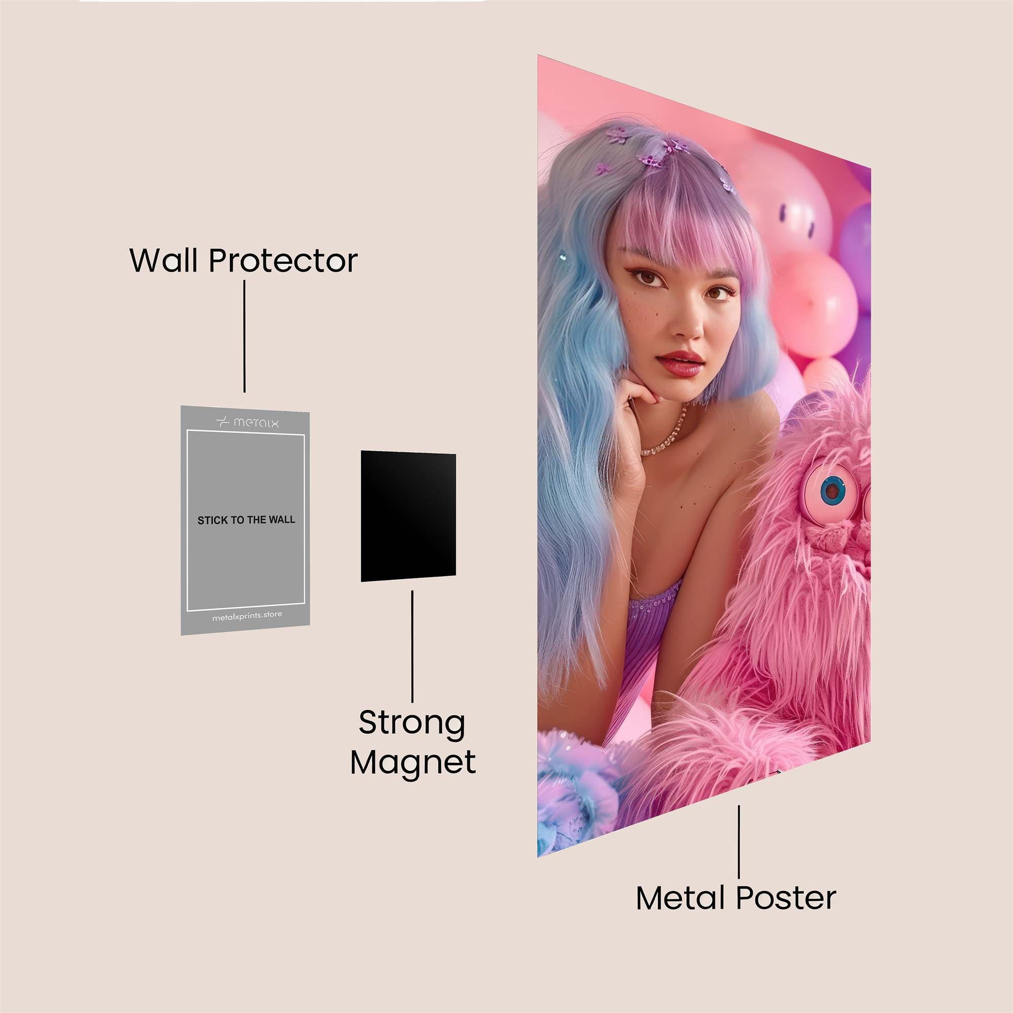 Pastel Dream Safe Wall Magnetic / M