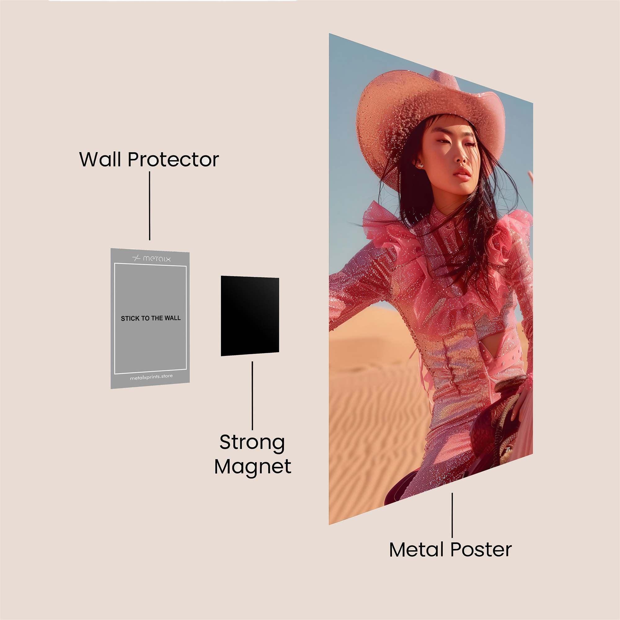 Cowgirl Radiance Safe Wall Magnetic / M