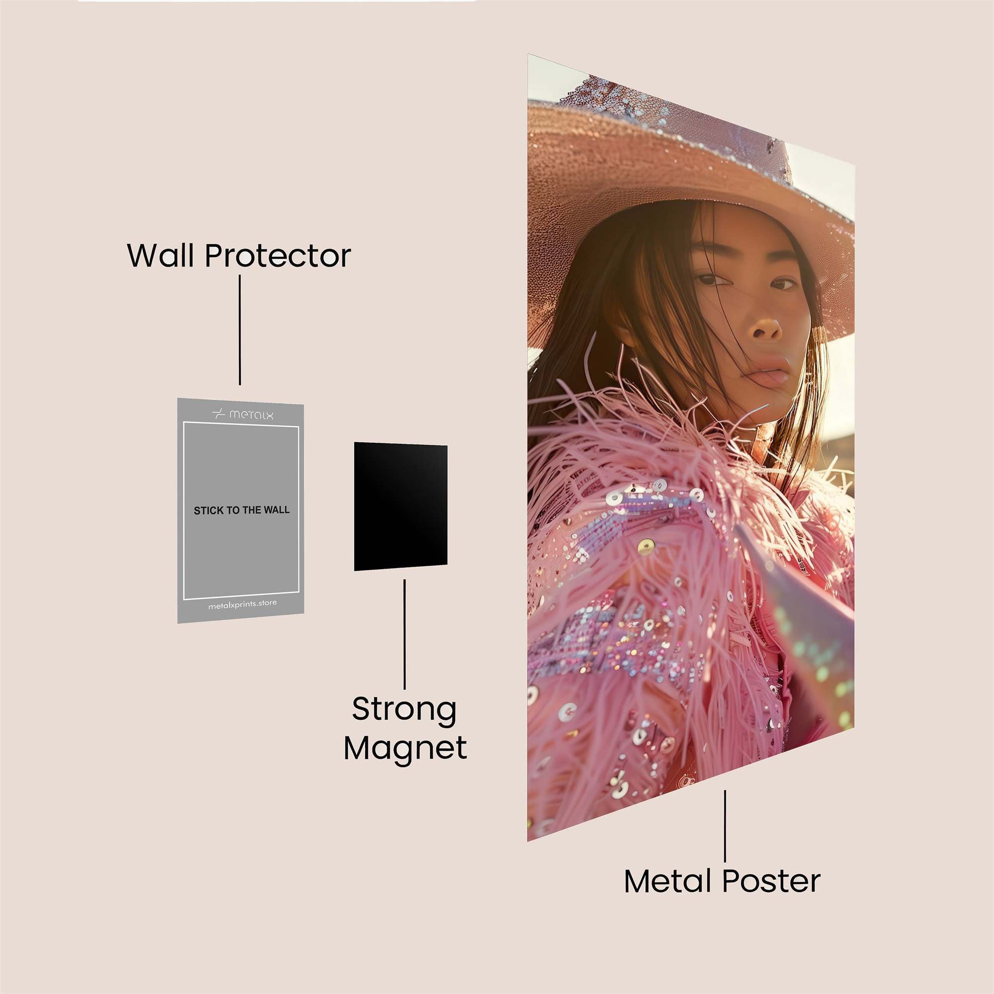 Cowgirl Radiance Safe Wall Magnetic / M