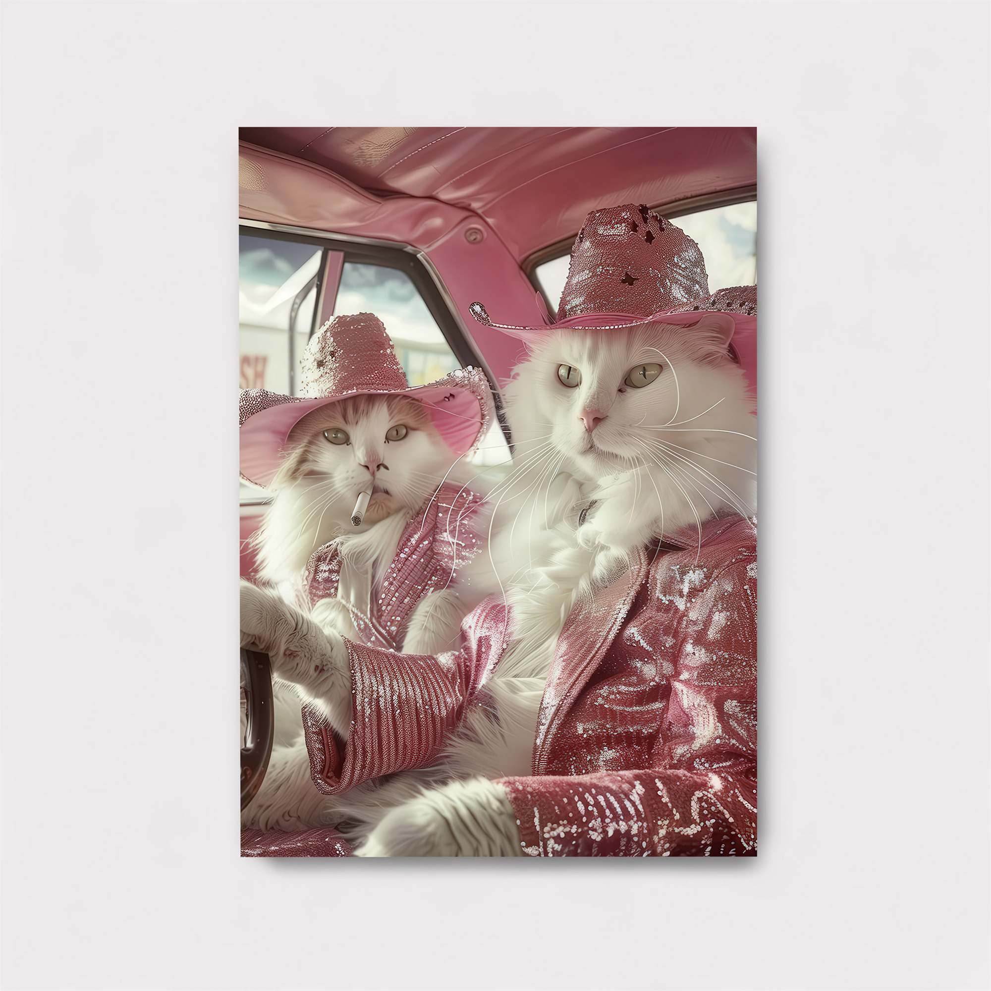 Cowgirls Cruising Safe Wall Magnetic / M